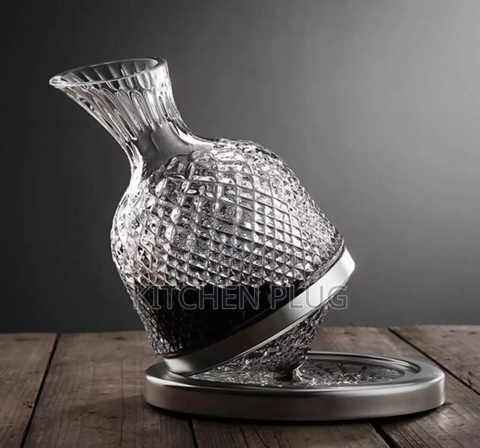 Crystal Wine Decanter 360 Spinning Rotatation 1.5ltr