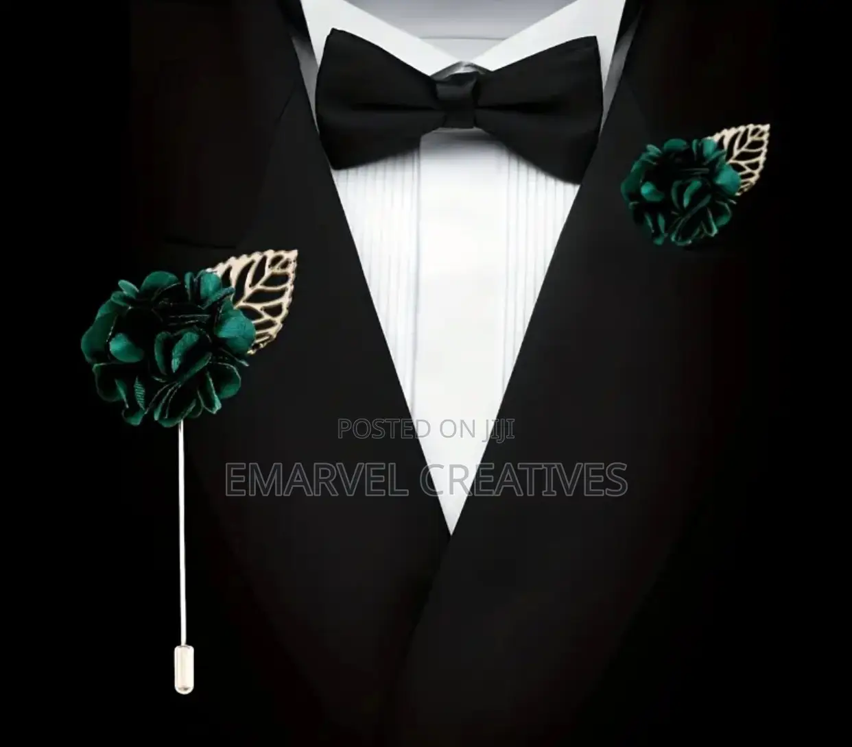 Elegant Alloy Flower Pins for Men's Suits: