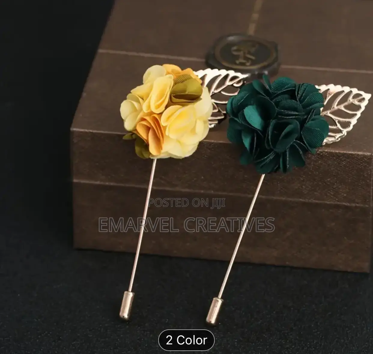 Elegant Alloy Flower Pins for Men's Suits: