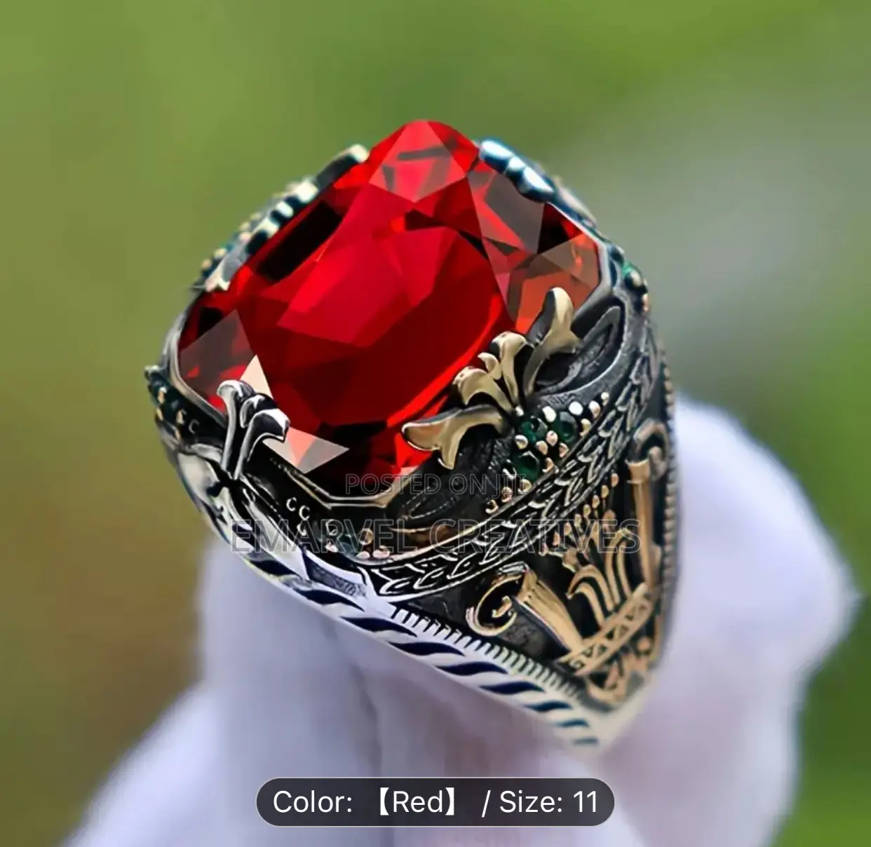 Gemstone Rings Fashionable Popular Simple Hundred Matching