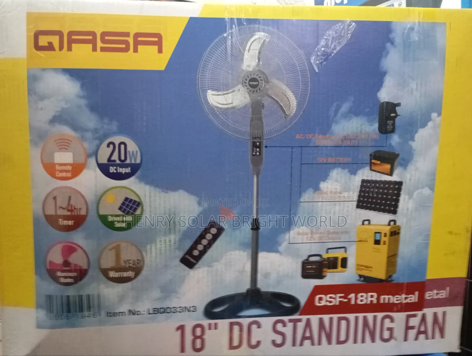 Qasa 18inch Dc/Ac Standing Fan