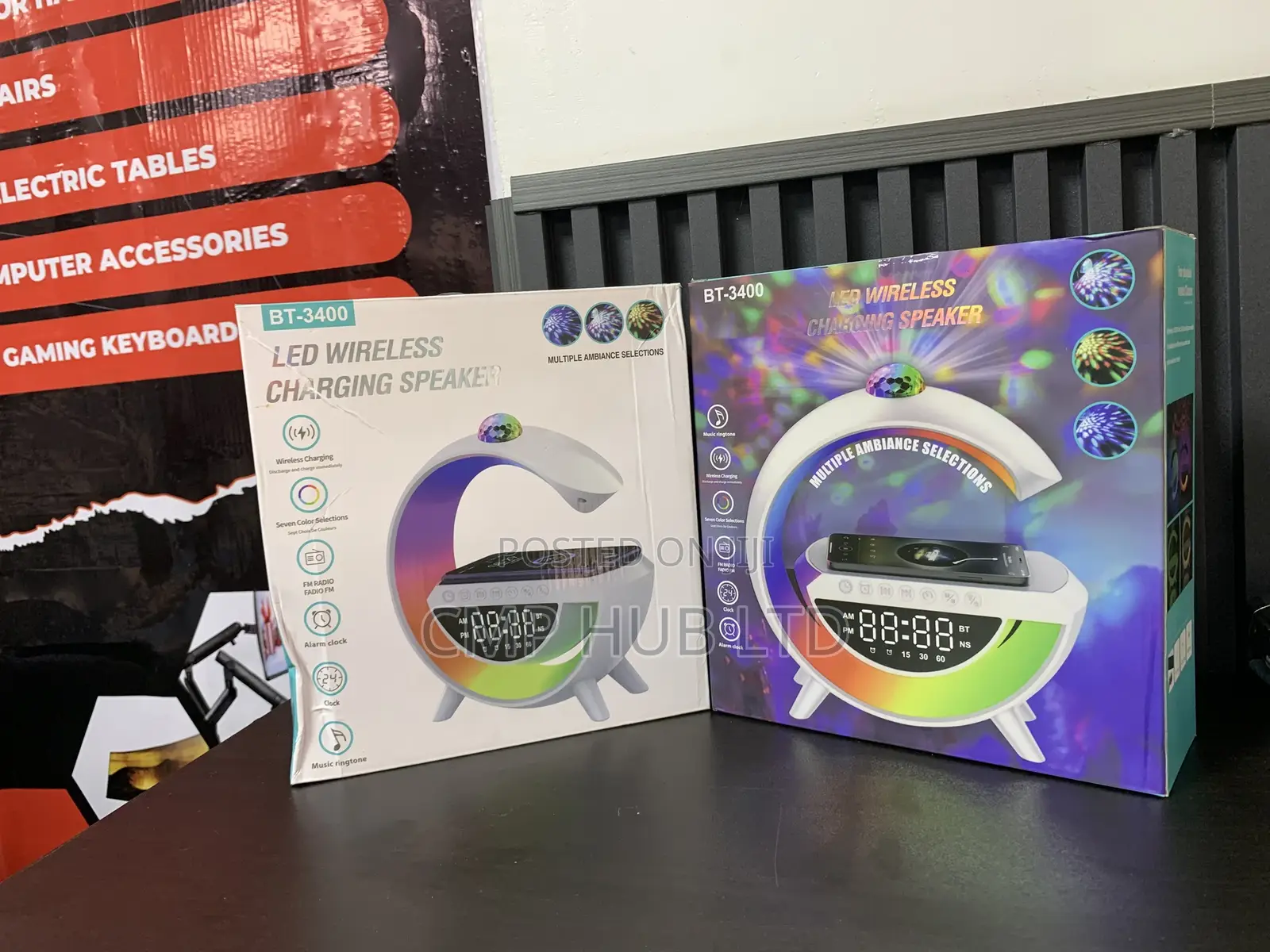 Led Wireless Charging Speaker Bt-3400