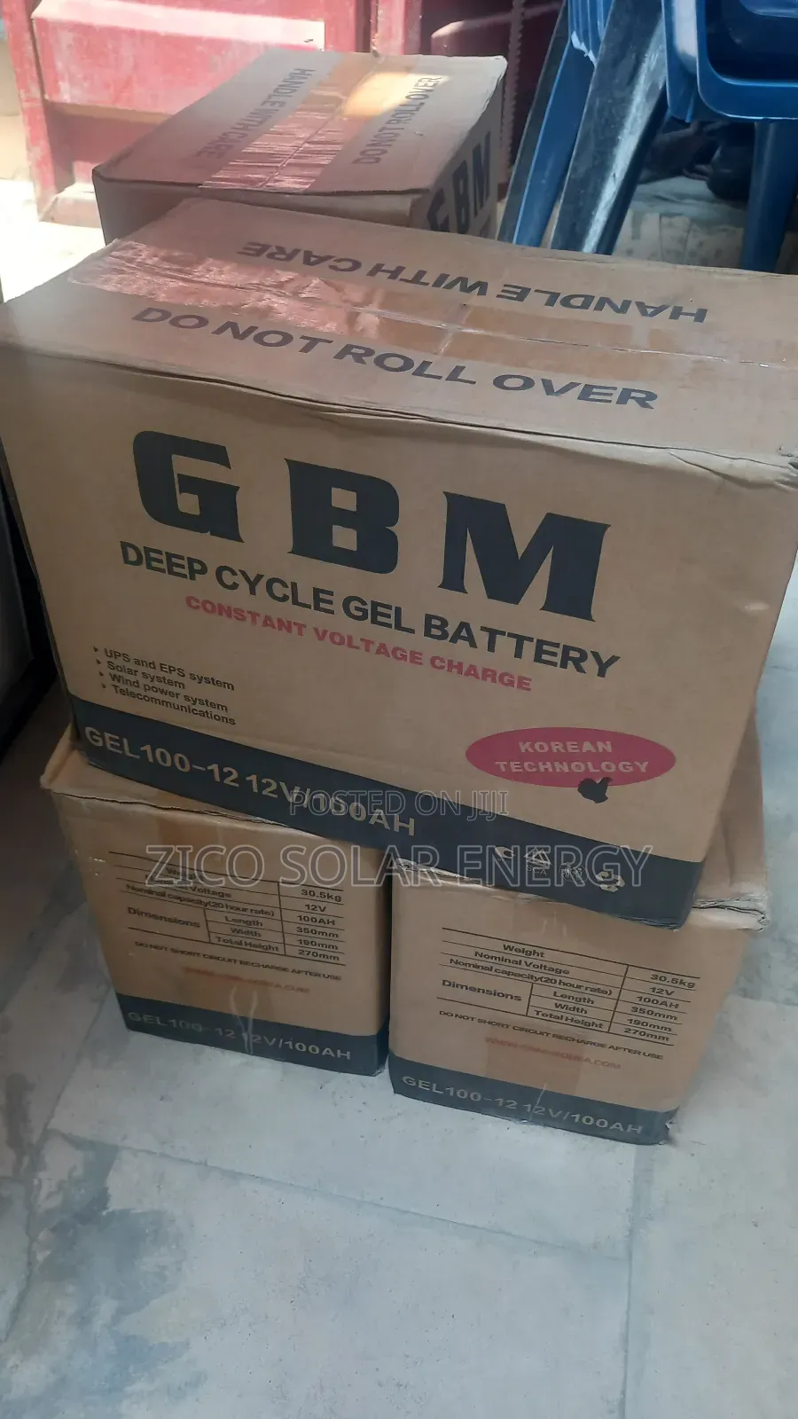GBM Dry Cell 100amps Battery