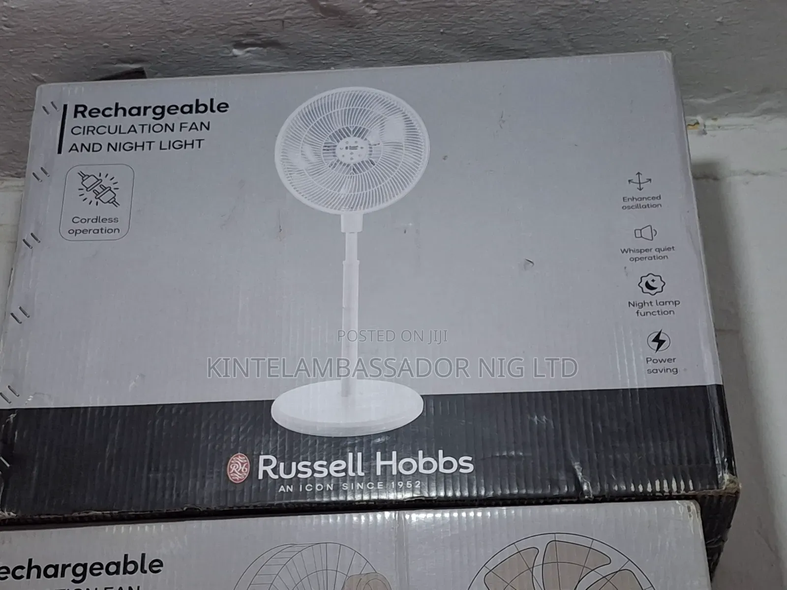 Rechargeable Circulation Fan Withnight Light