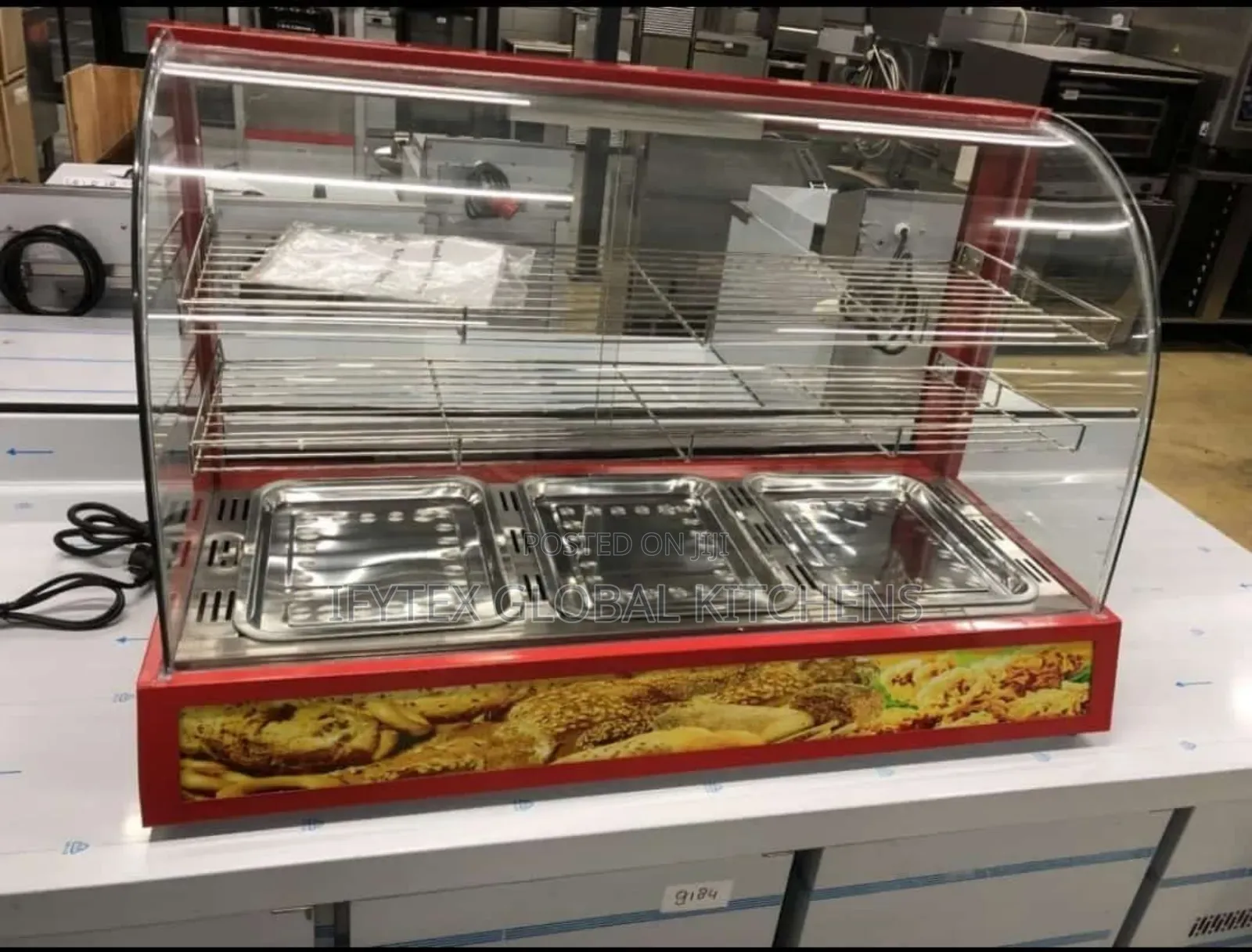 Red 3 Plate Snacks Warmer