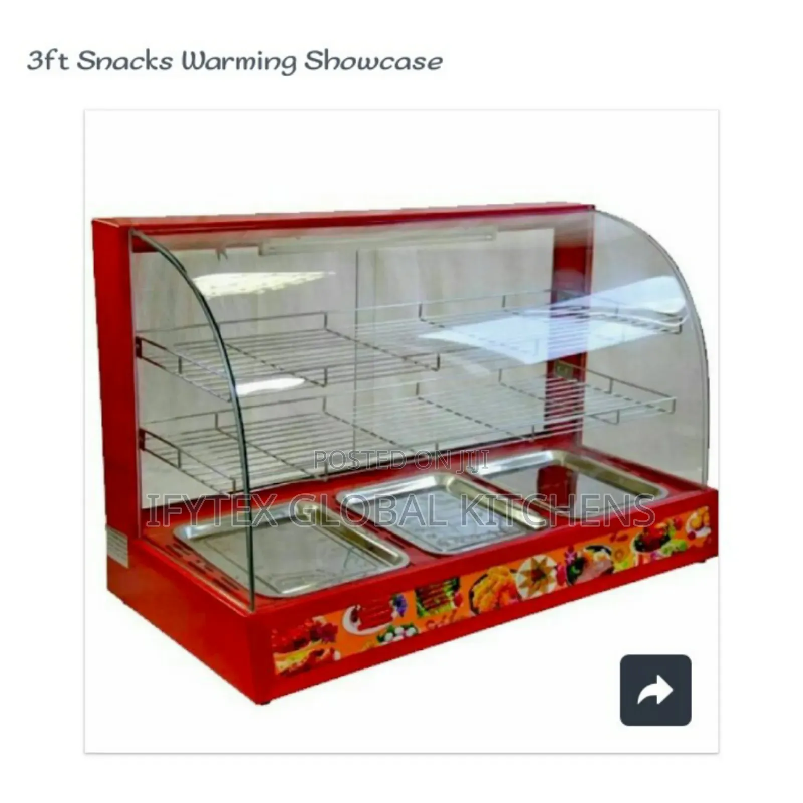 Red 3 Plate Snacks Warmer