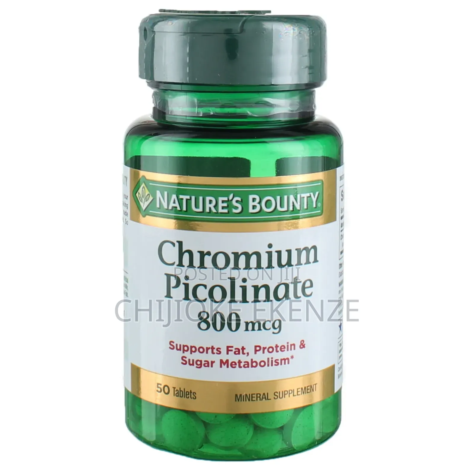 Nature Bounty Chromnium Picolinate 800mcg X 50 Tablets