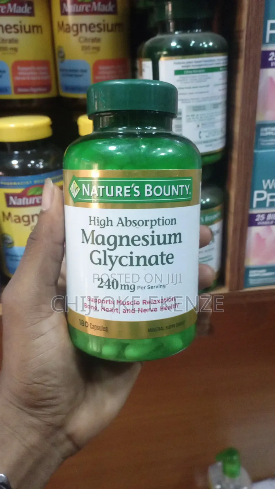 Nature's Bounty Magnesium Glycinate 240mg X 180 Capsules