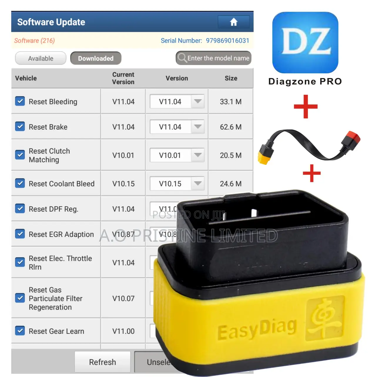 Launch Easydiag for Diagzone Pro
