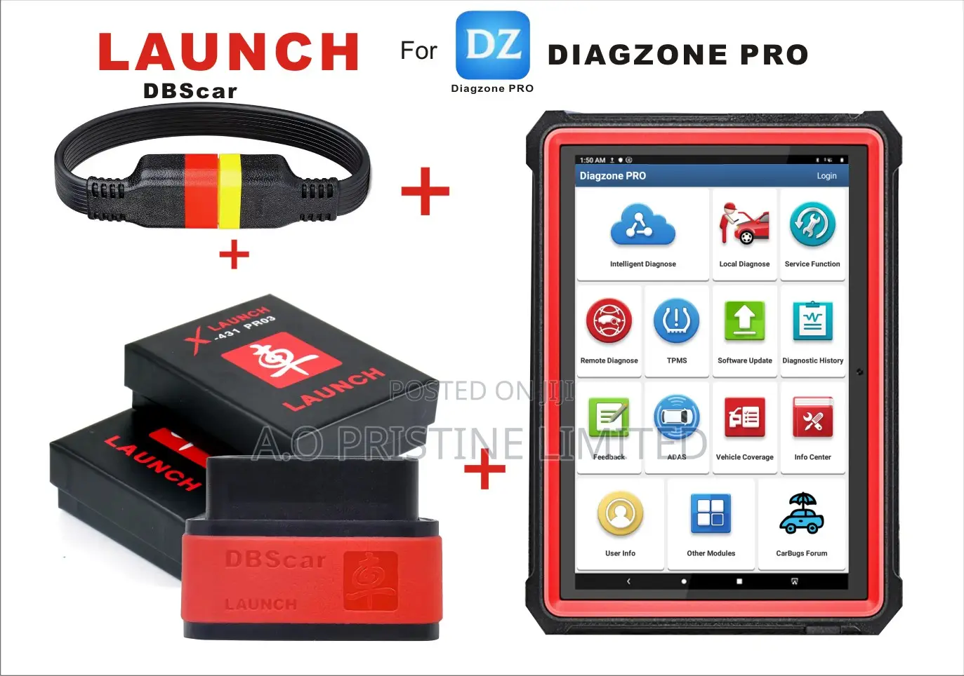 LAUNCH Dbscar and Easydiag With Andriod Tablet for DZ