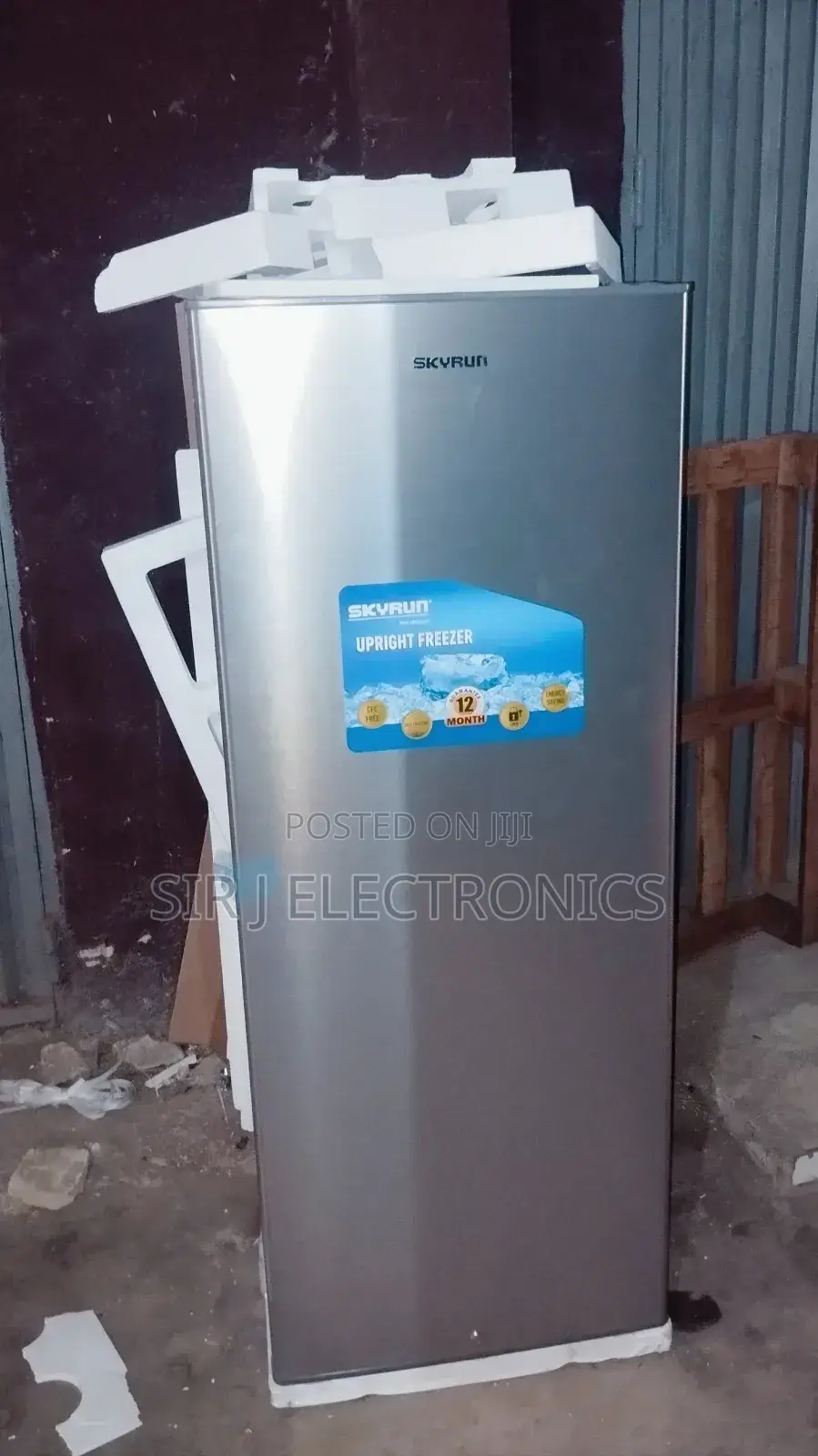 Skyrun Single Door Upright Standing Freezer + 1year Waranty