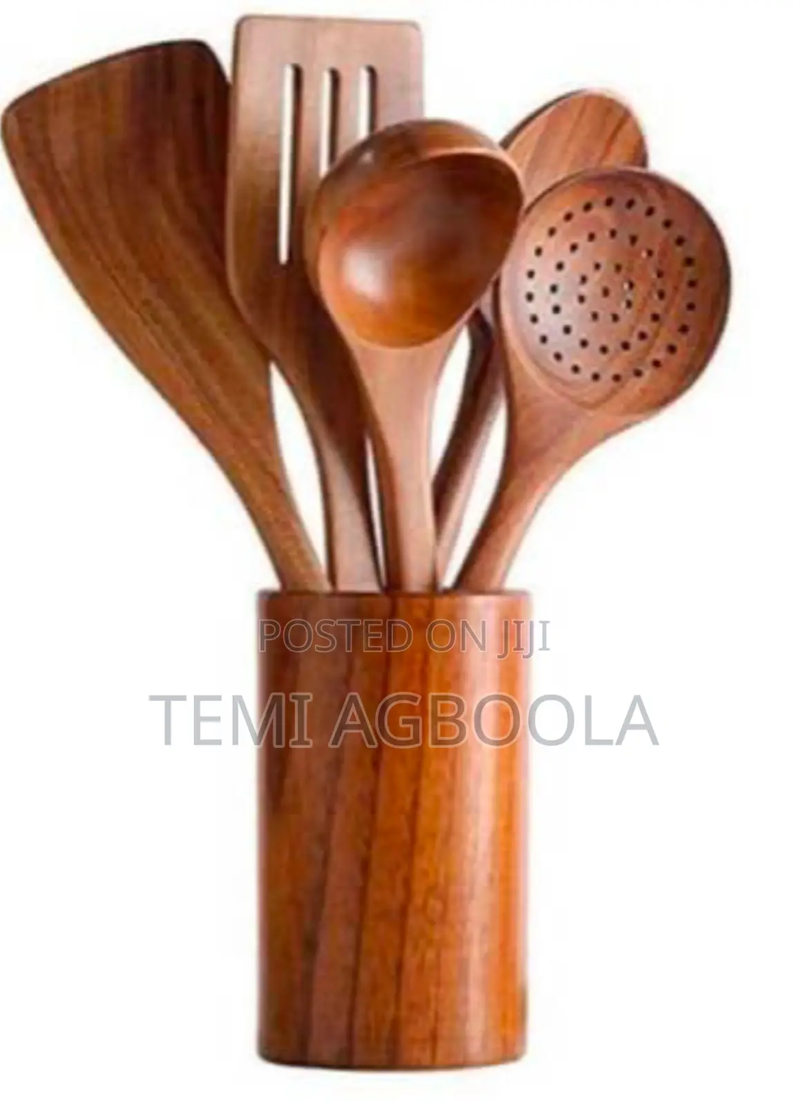 Natural Teak Solid Wooden Spoon Set