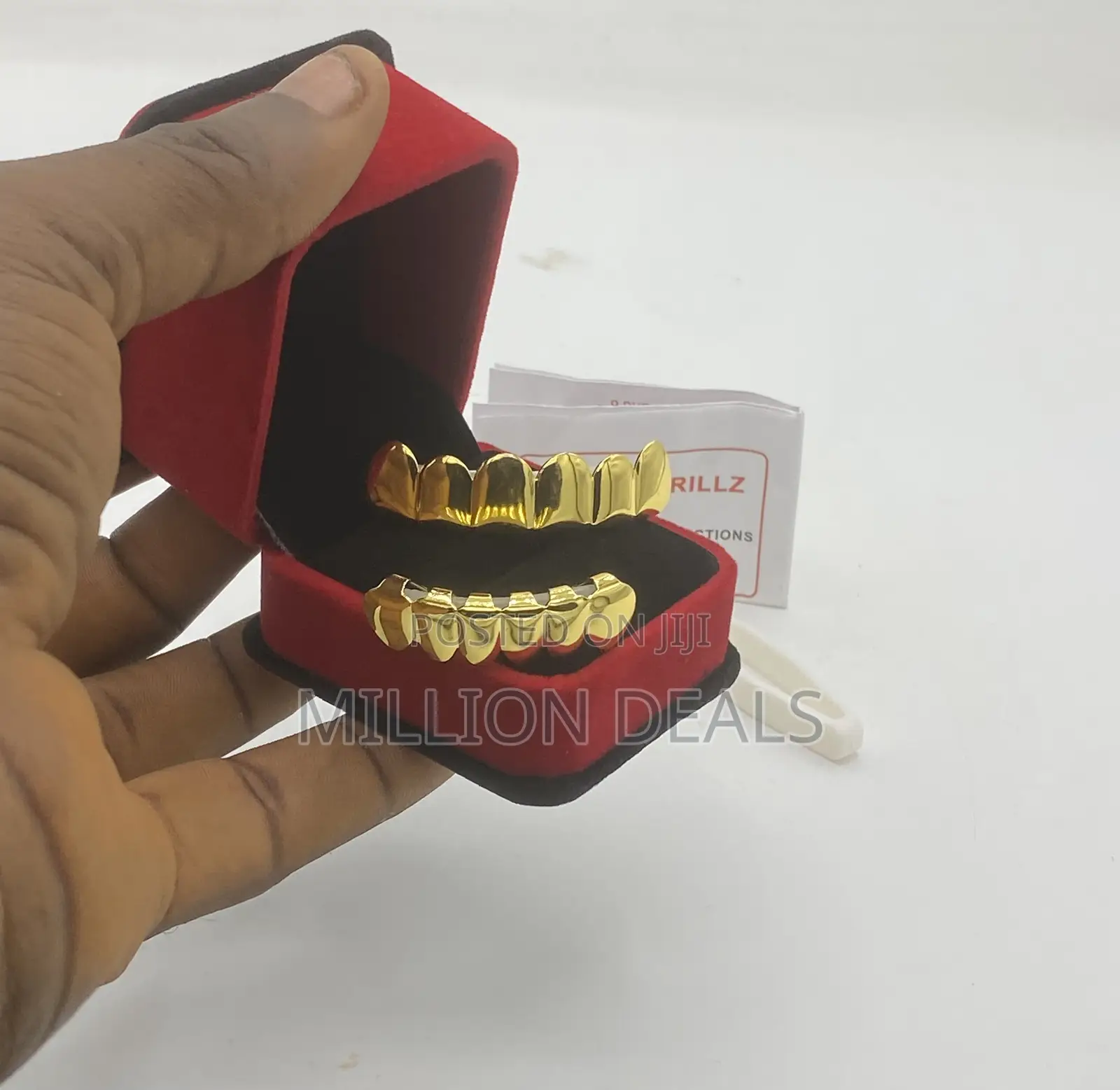 Polished Steel Gold Men’S Ski Teeth Grills