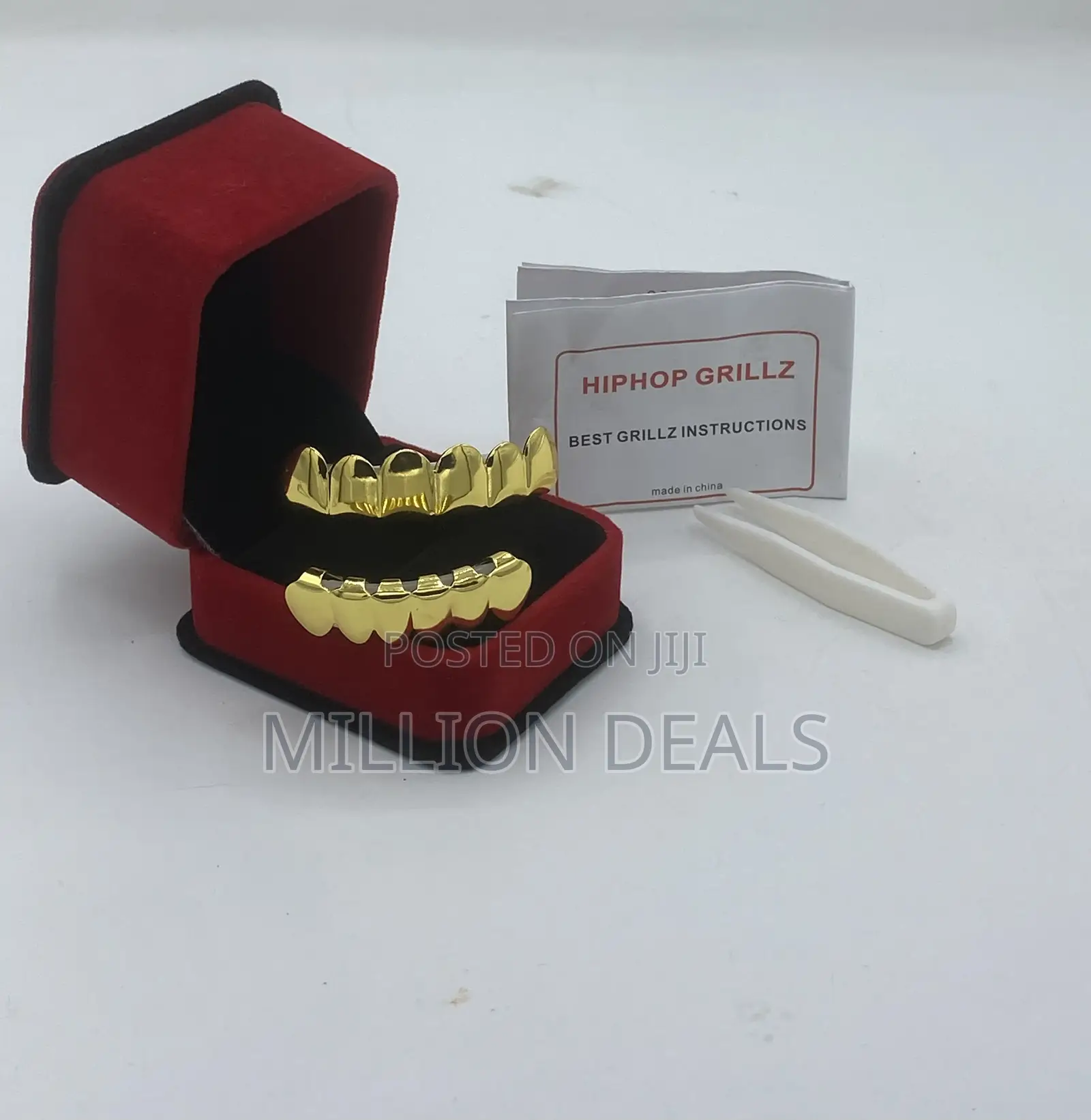 Polished Steel Gold Men’S Ski Teeth Grills