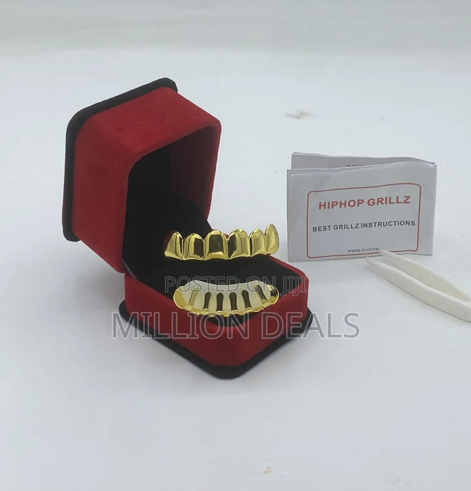 Polished Steel Gold Men’S Ski Teeth Grills