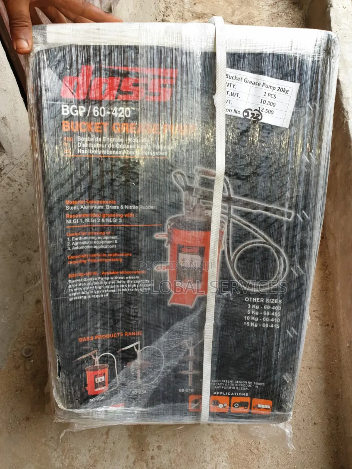 DASS Heavy Duty Bucket Grease Pump - 15 KG