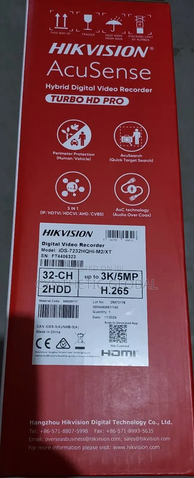 Ids_7232hqhi_m2/Xt 32ch 5mp Accusence DVR Hikvision