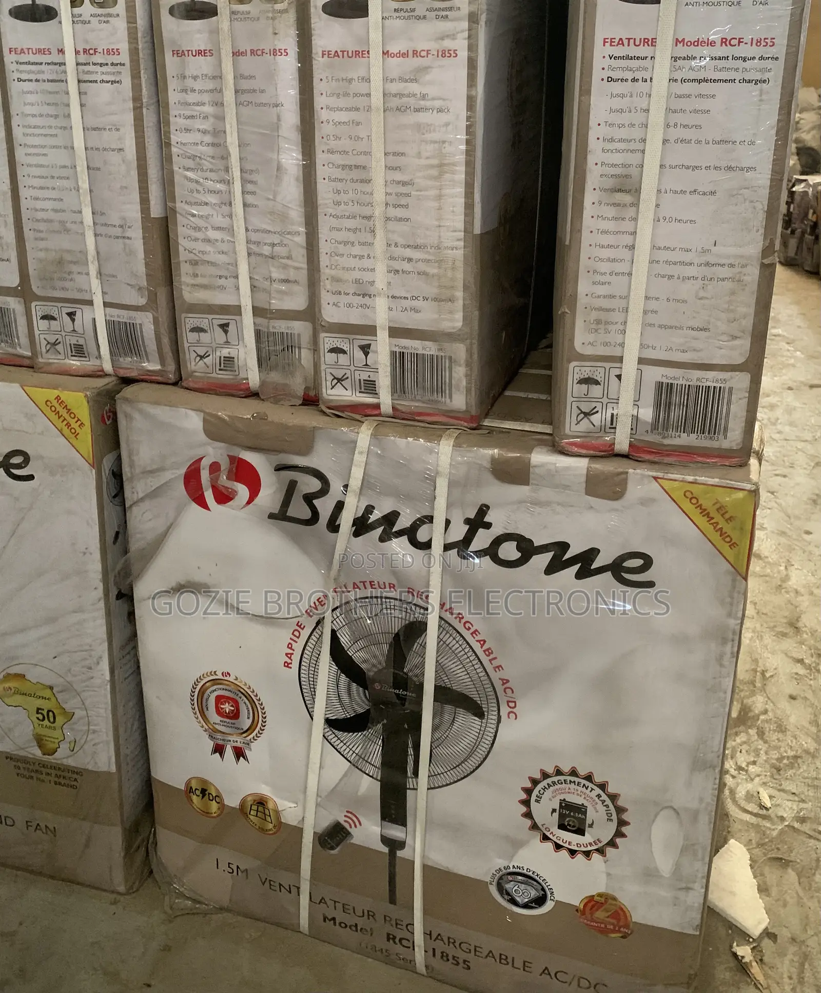 Binatone Rechargeable Standing Fan With Remote 18 Inches