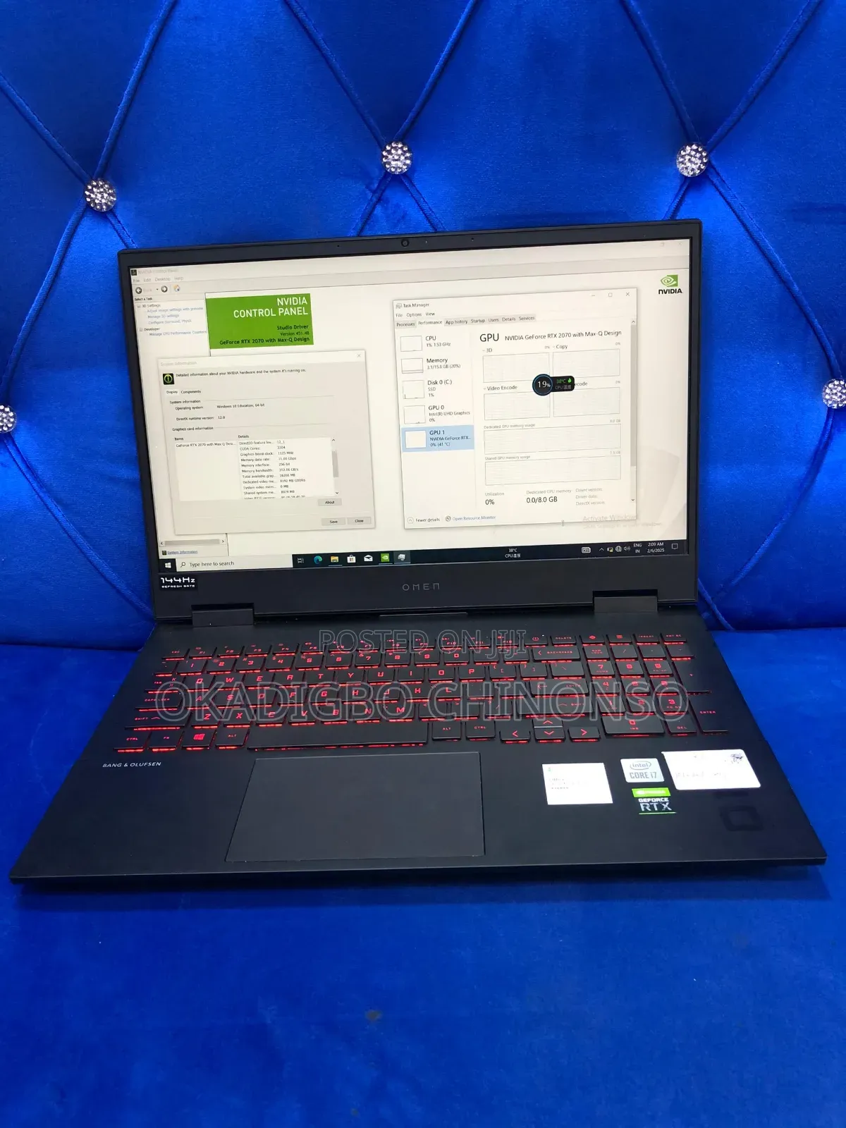 Laptop HP Omen 15-Ce0xx 16GB Intel Core I7 SSD 512GB