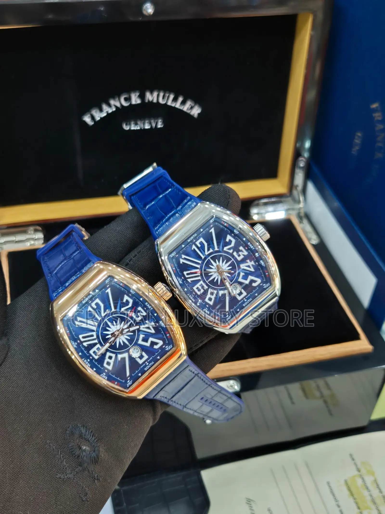 Franck Muller Quality Men Genuine Leather Wristwatch