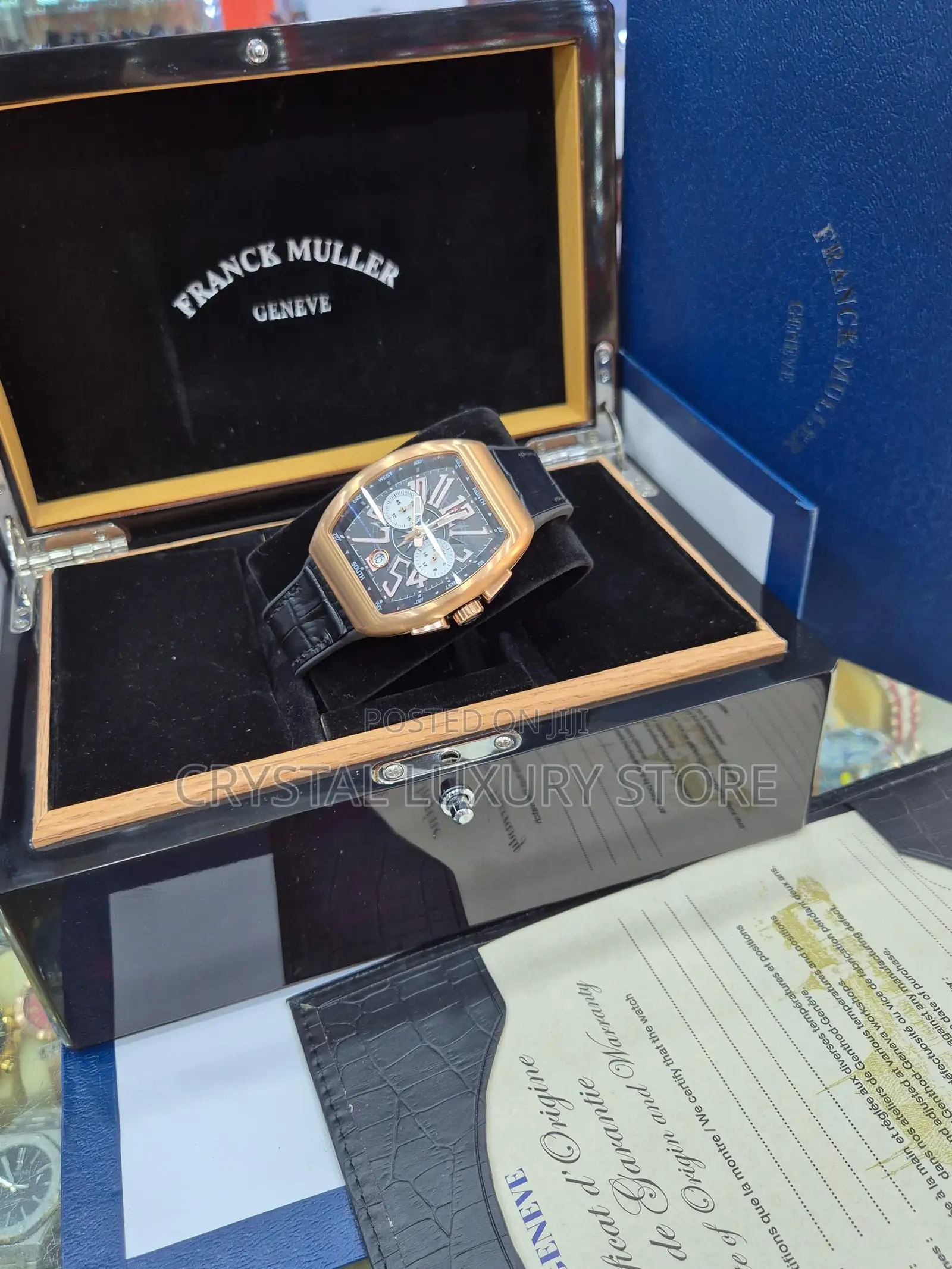 Franck Muller Quality Men Genuine Leather Wristwatch