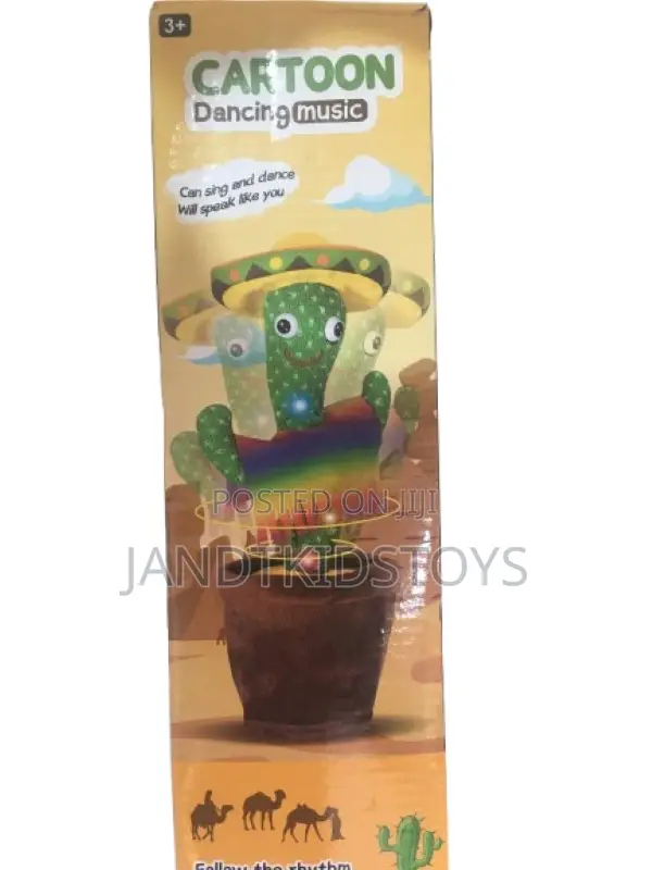 Interactive Plush Dancing and Singing Cactus Toy