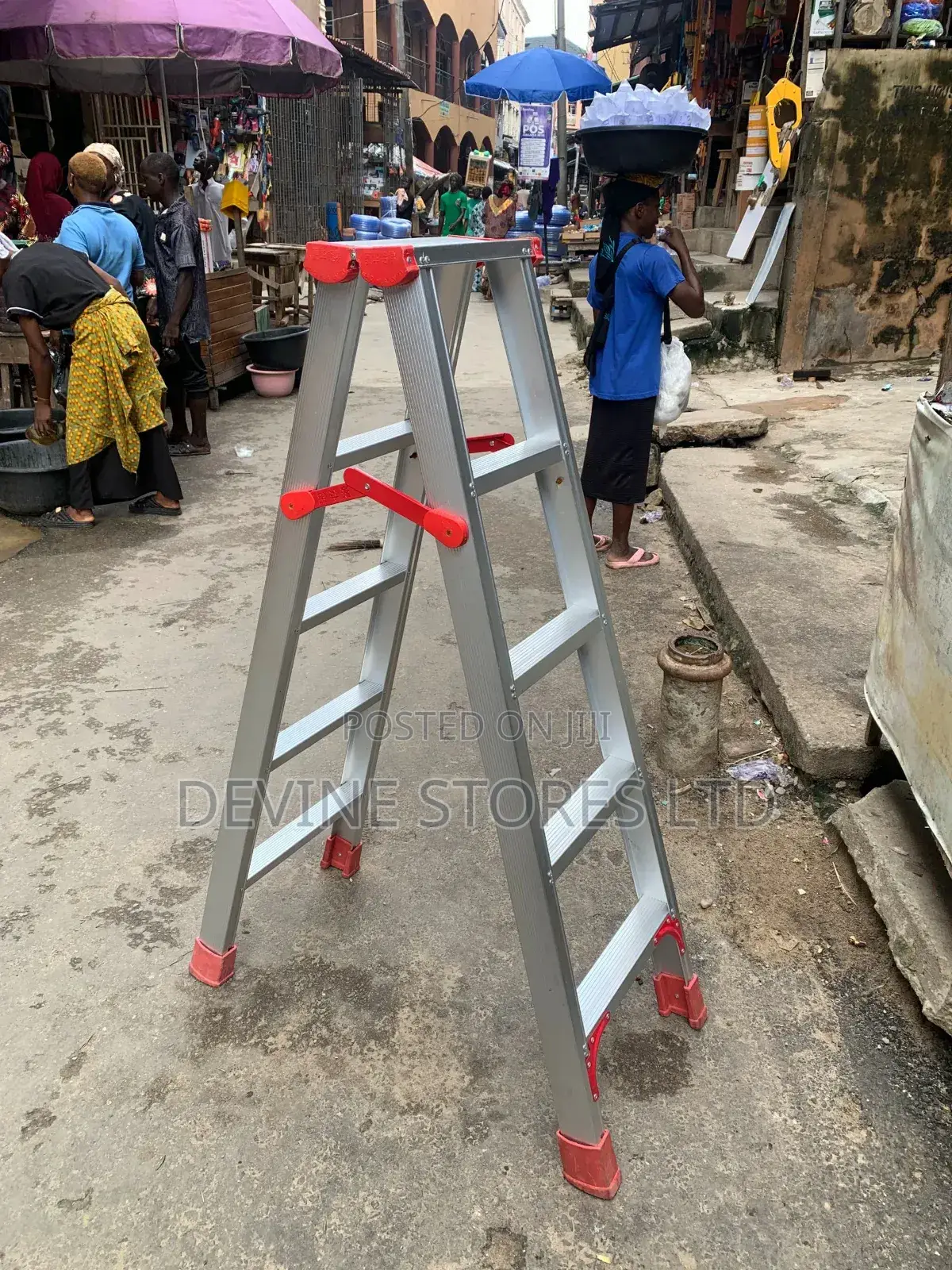 5 Steps Aluminum Double Sided Ladder