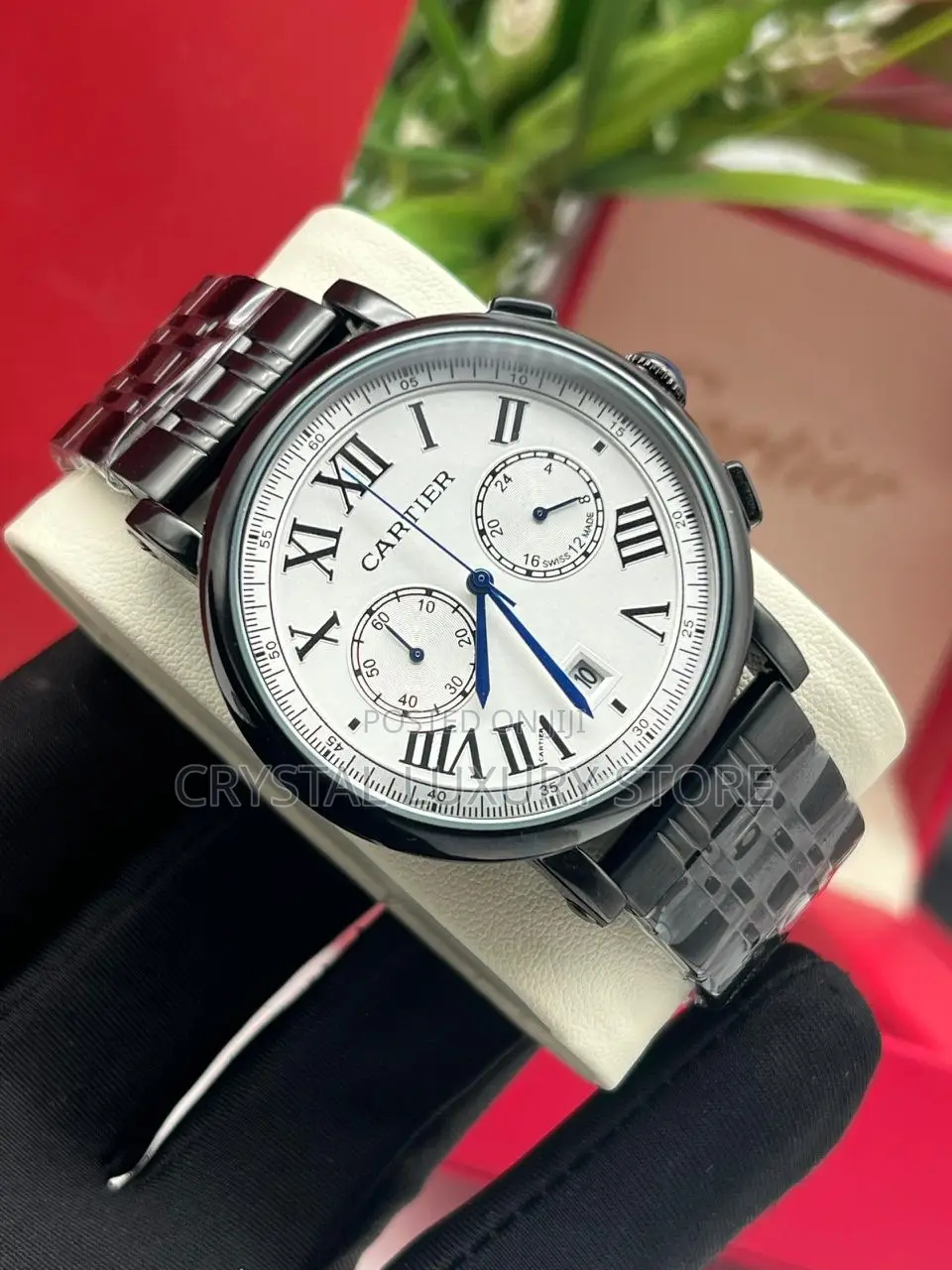 Cartier Quality Luxury Men Chain Strap Wristwatch