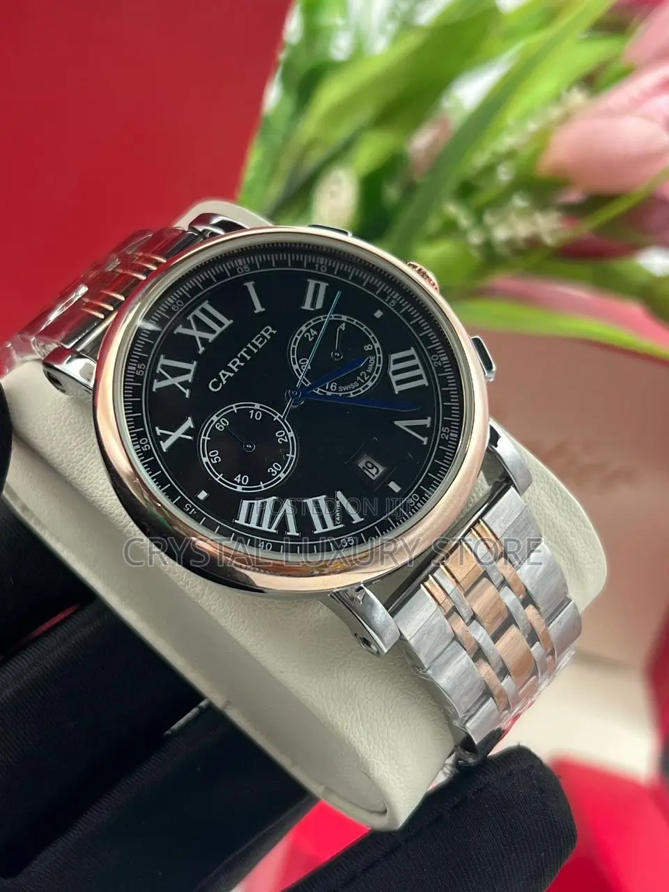 Cartier Quality Luxury Men Chain Strap Wristwatch