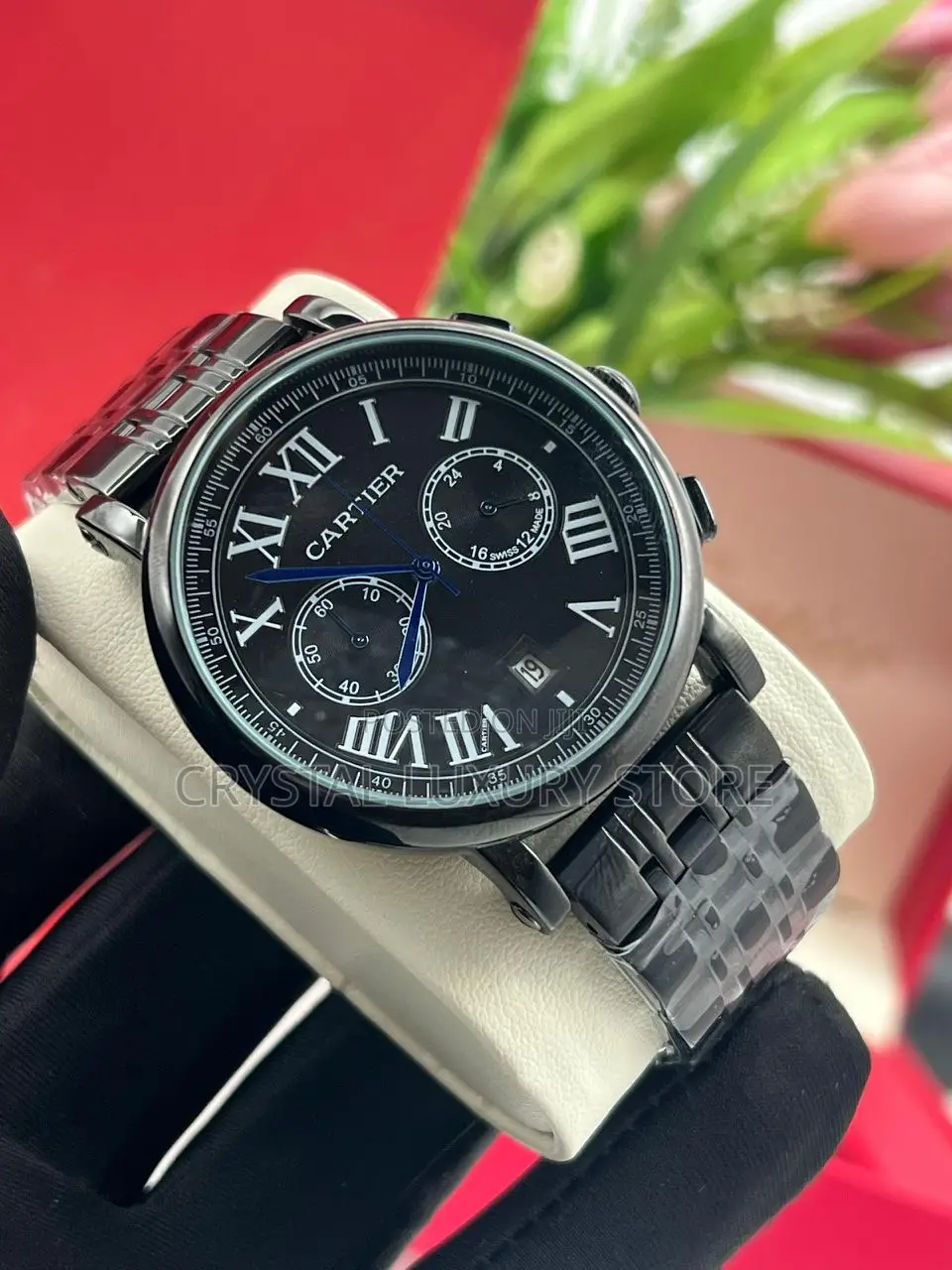 Cartier Quality Luxury Men Chain Strap Wristwatch