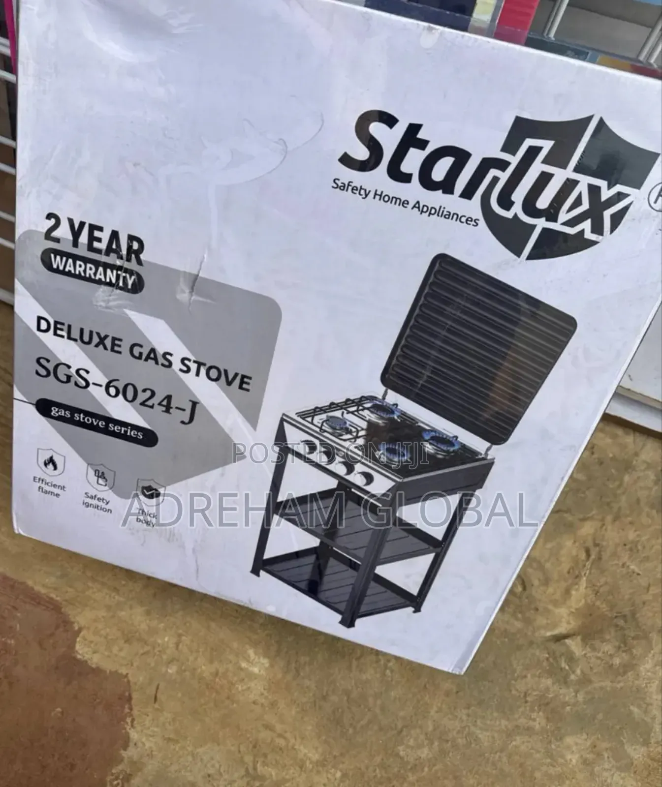 Quality 4 Face Starlux Deluxe Gas Cooker With 2 Layer Stand