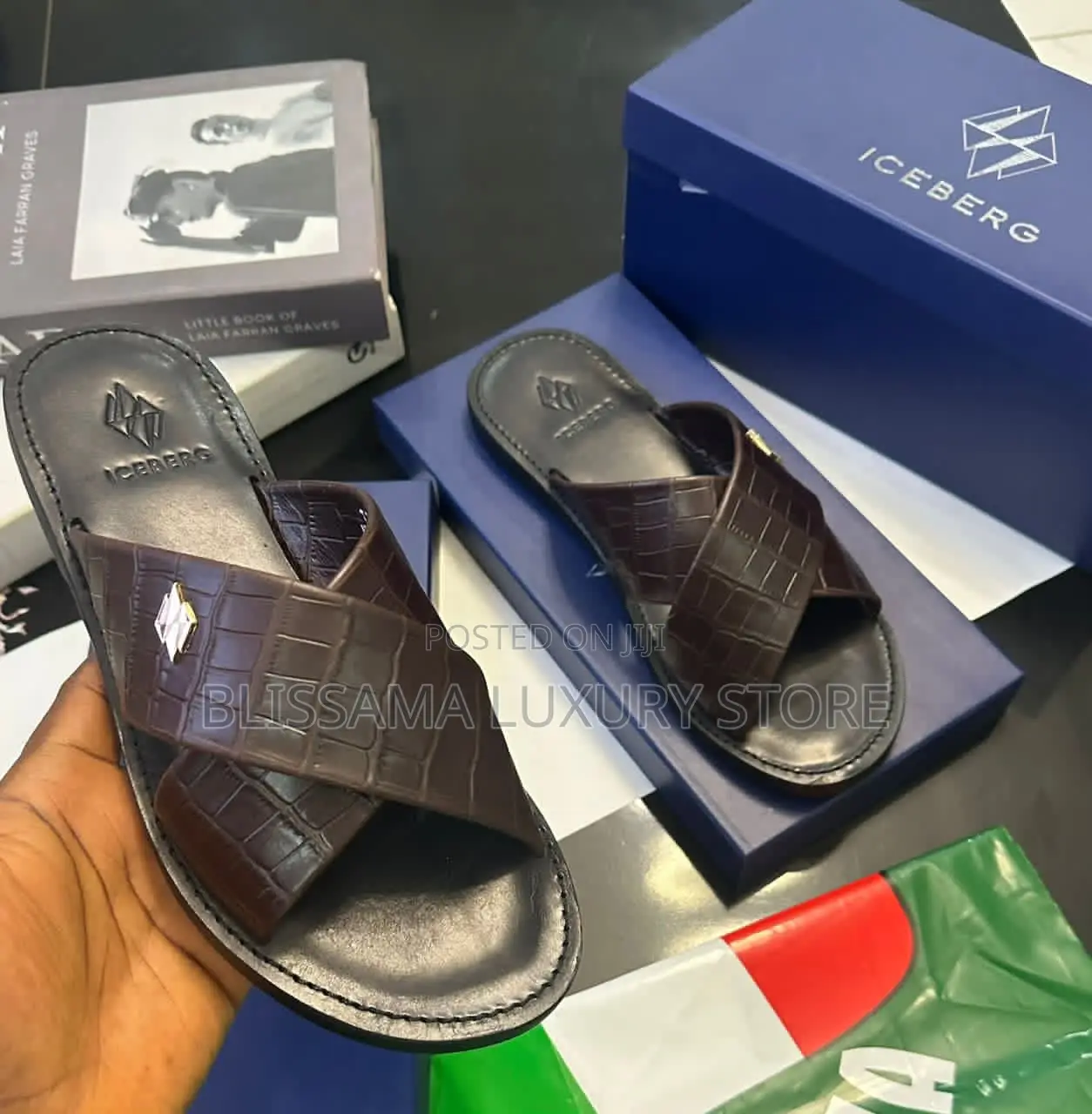 Iceberg Luxury Quality Men Pam Slippers