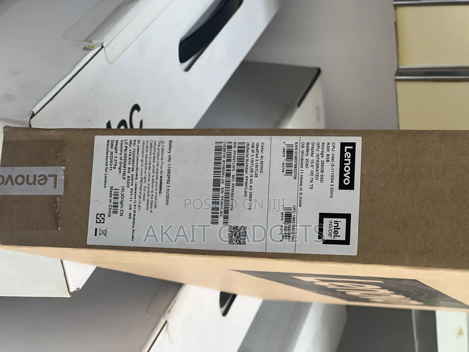 New Laptop Lenovo Ideapad 3 8GB Intel Core I3 SSD 256GB