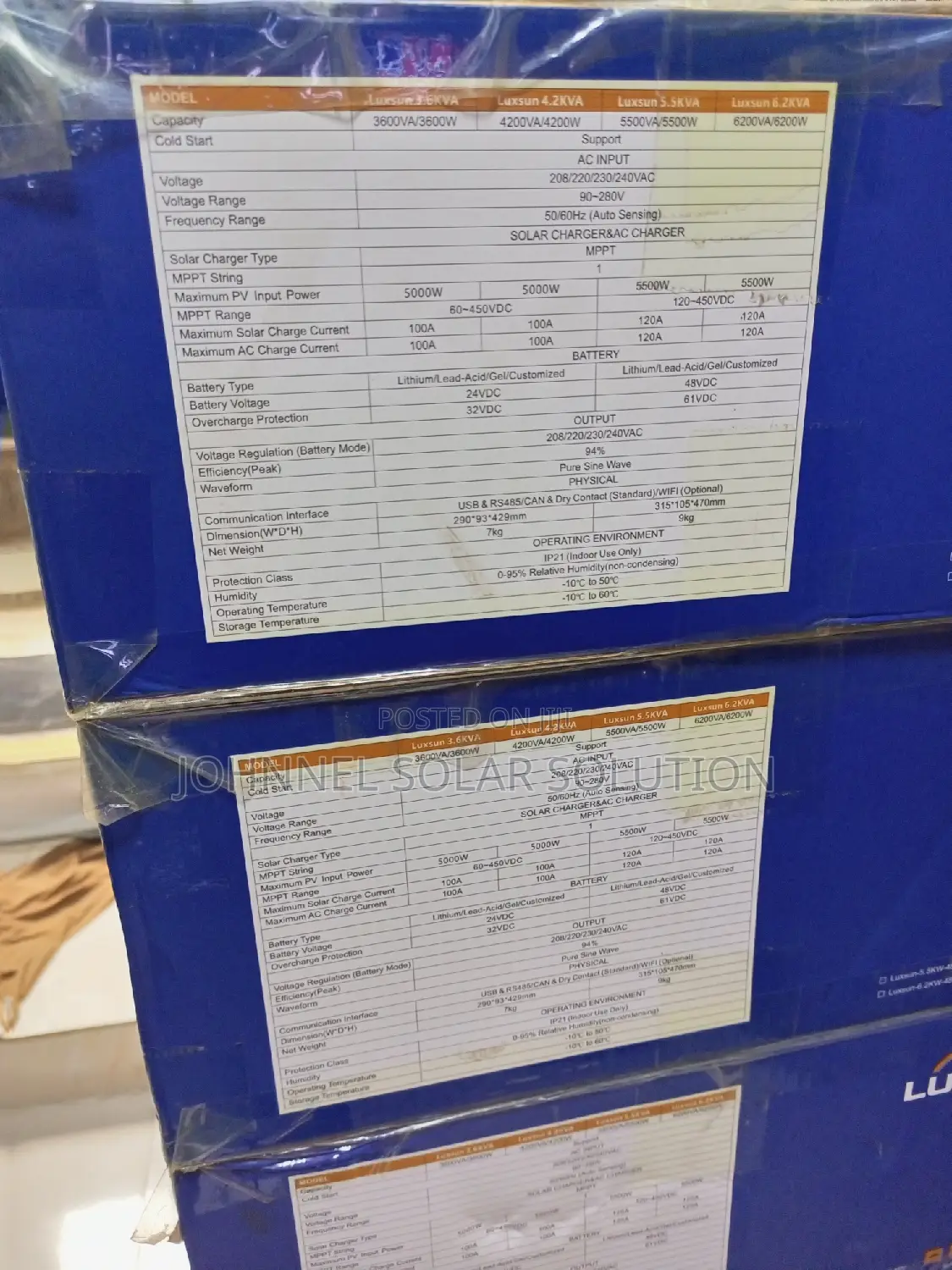 6.2kva 48volts Luxsun Hybrid Inverter