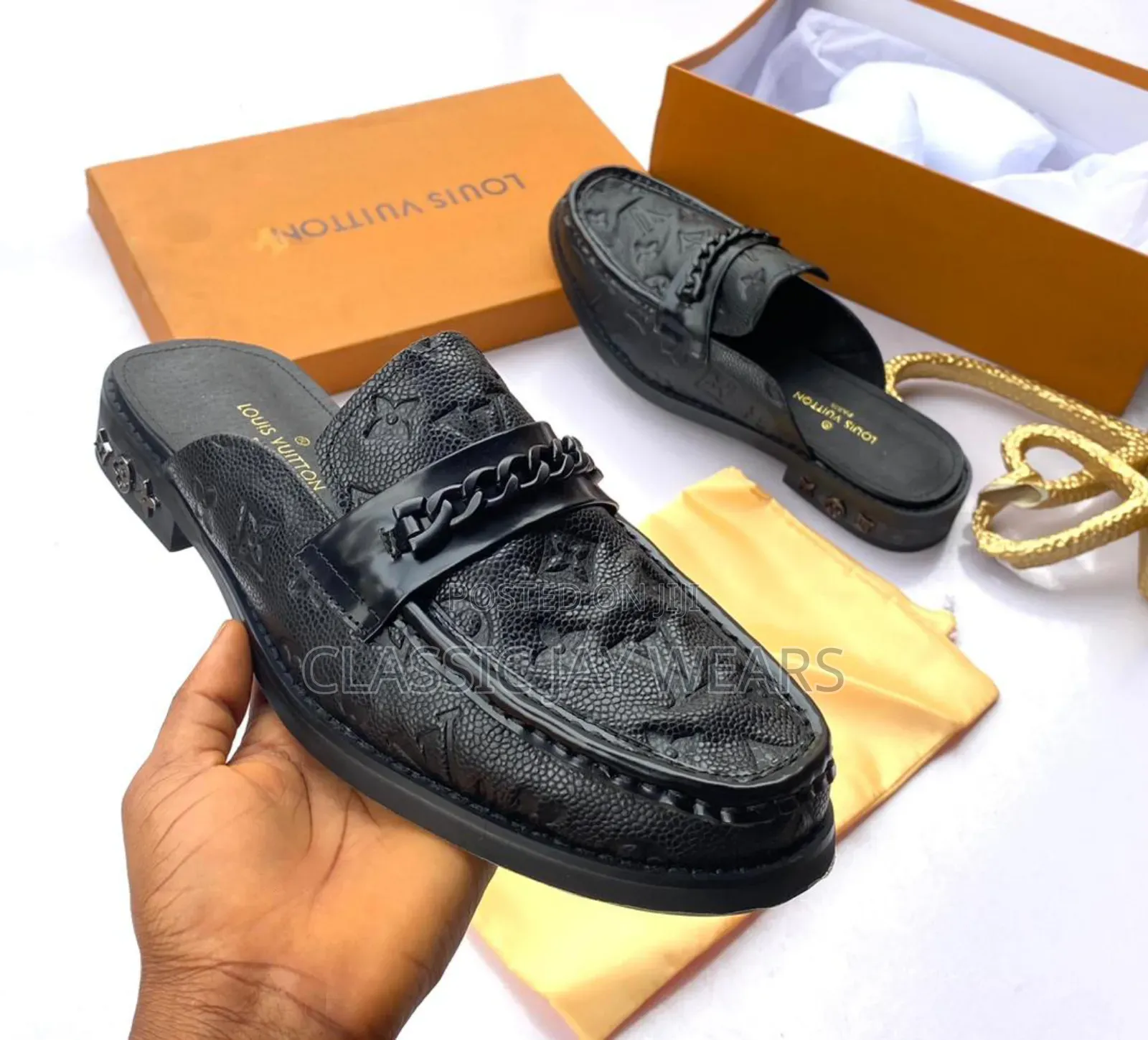LOUIS VUITTON Half Shoe Available in Sizes