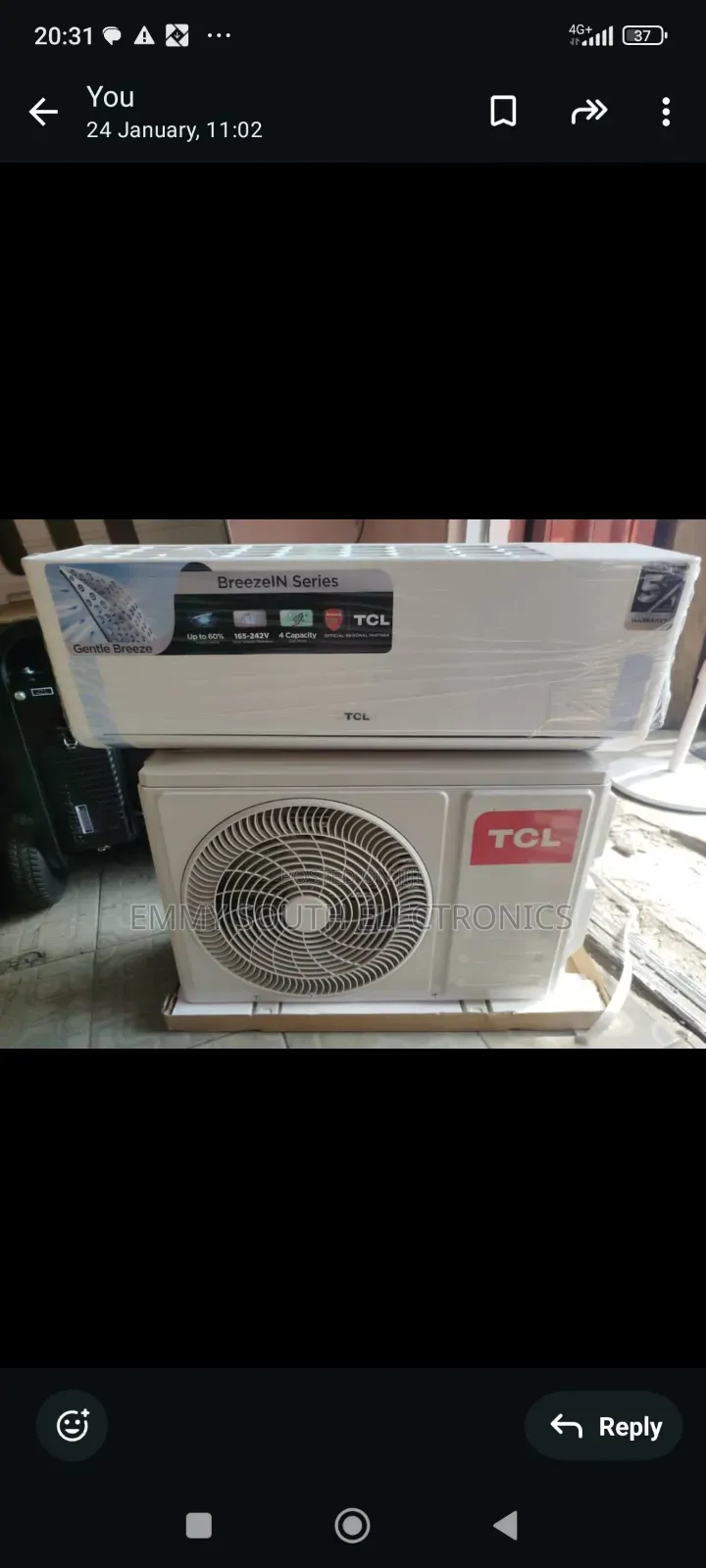 Tcl Gen Cool Smart Inverter Split Unit A /C 1.5 Hp