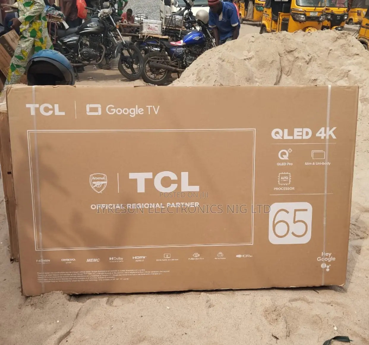 Original TCL 65” Google TV QLED Pro 4KUHD Smart Netflix Etc