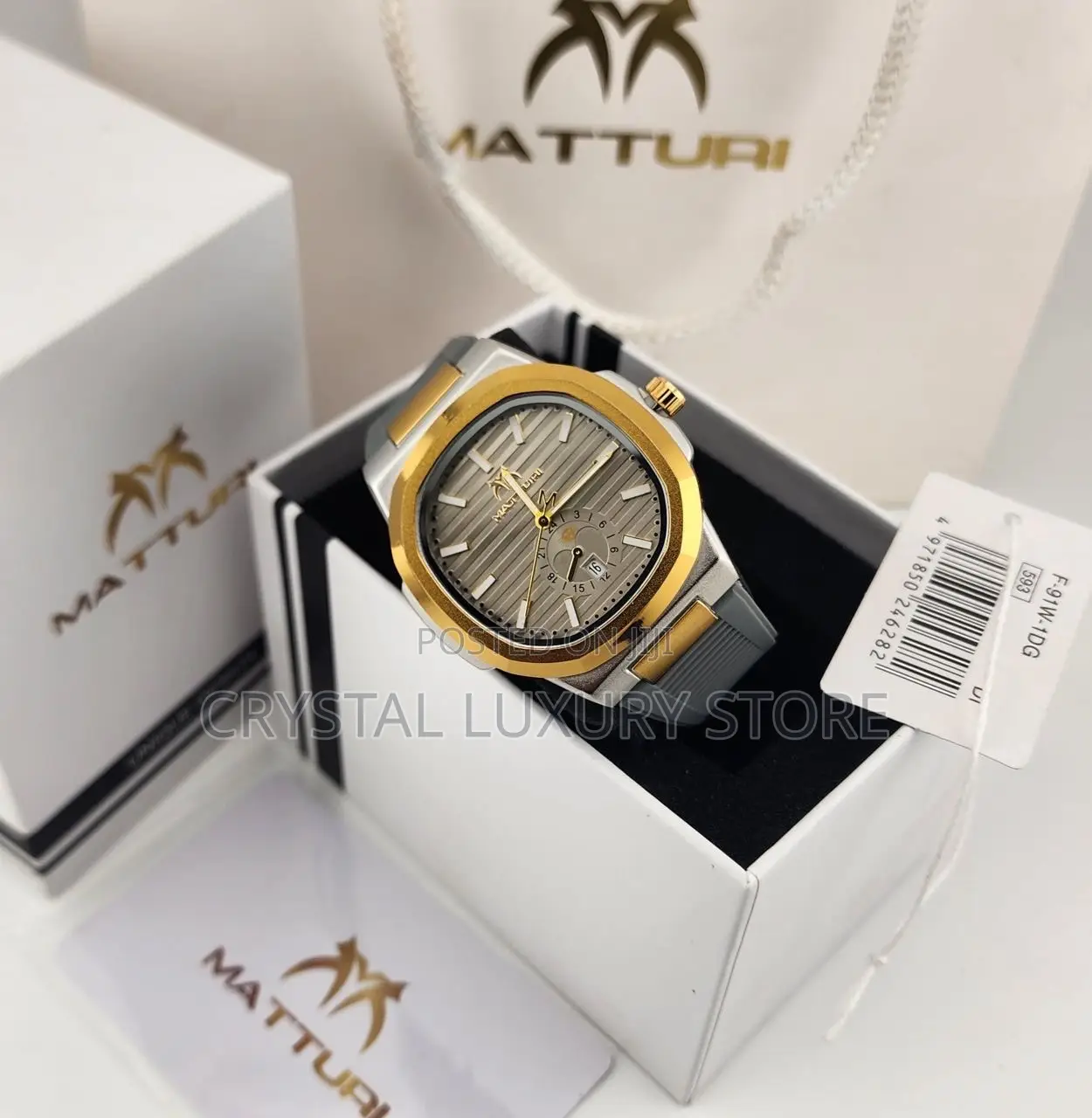 Matturi Quality Men Rubber Strap Wristwatch