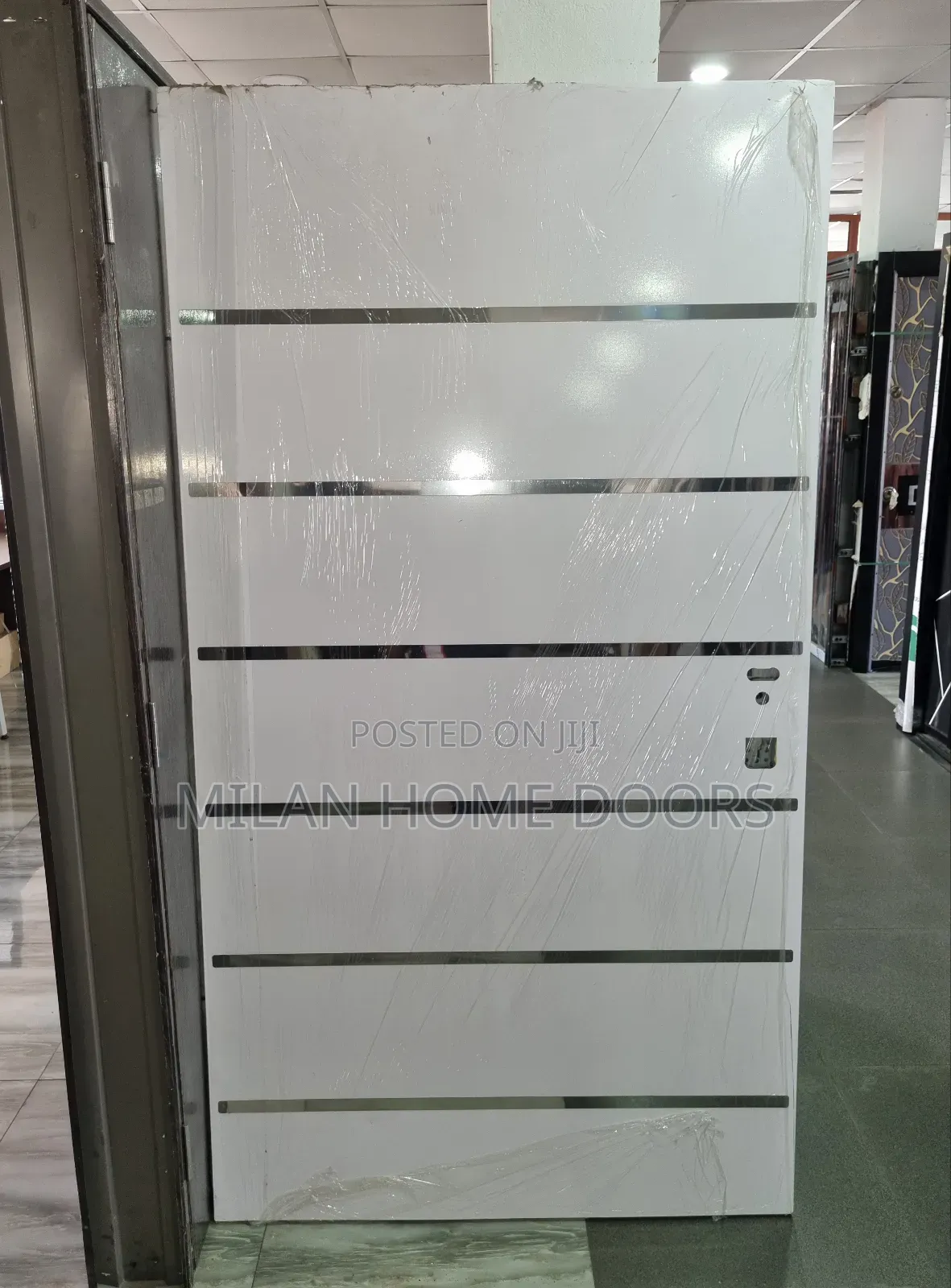 White 1060 (4ft Single Leaf) Israeli Security Door