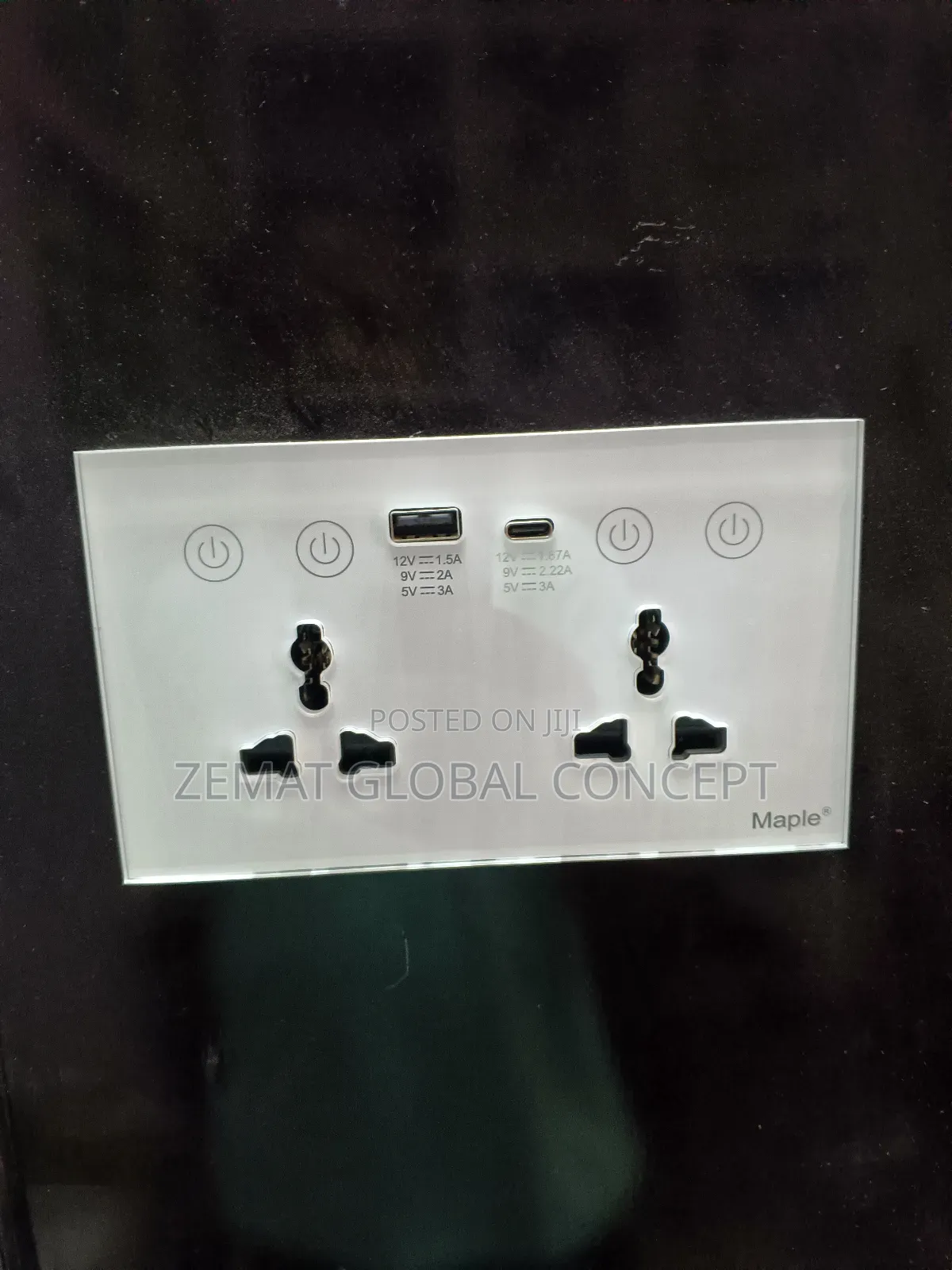 13A Wifi Glass Touch Wall Smart Socket