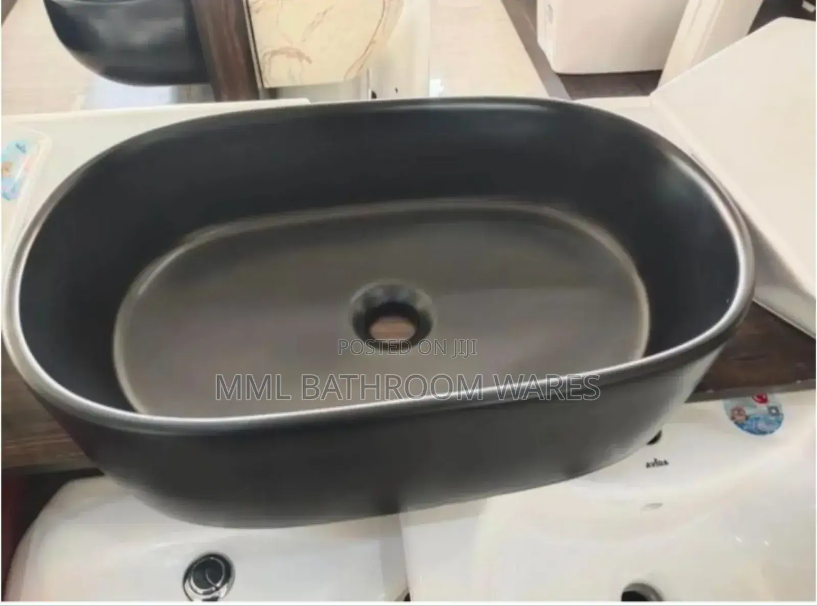 Matte Black Countertop Wash Hand Basin