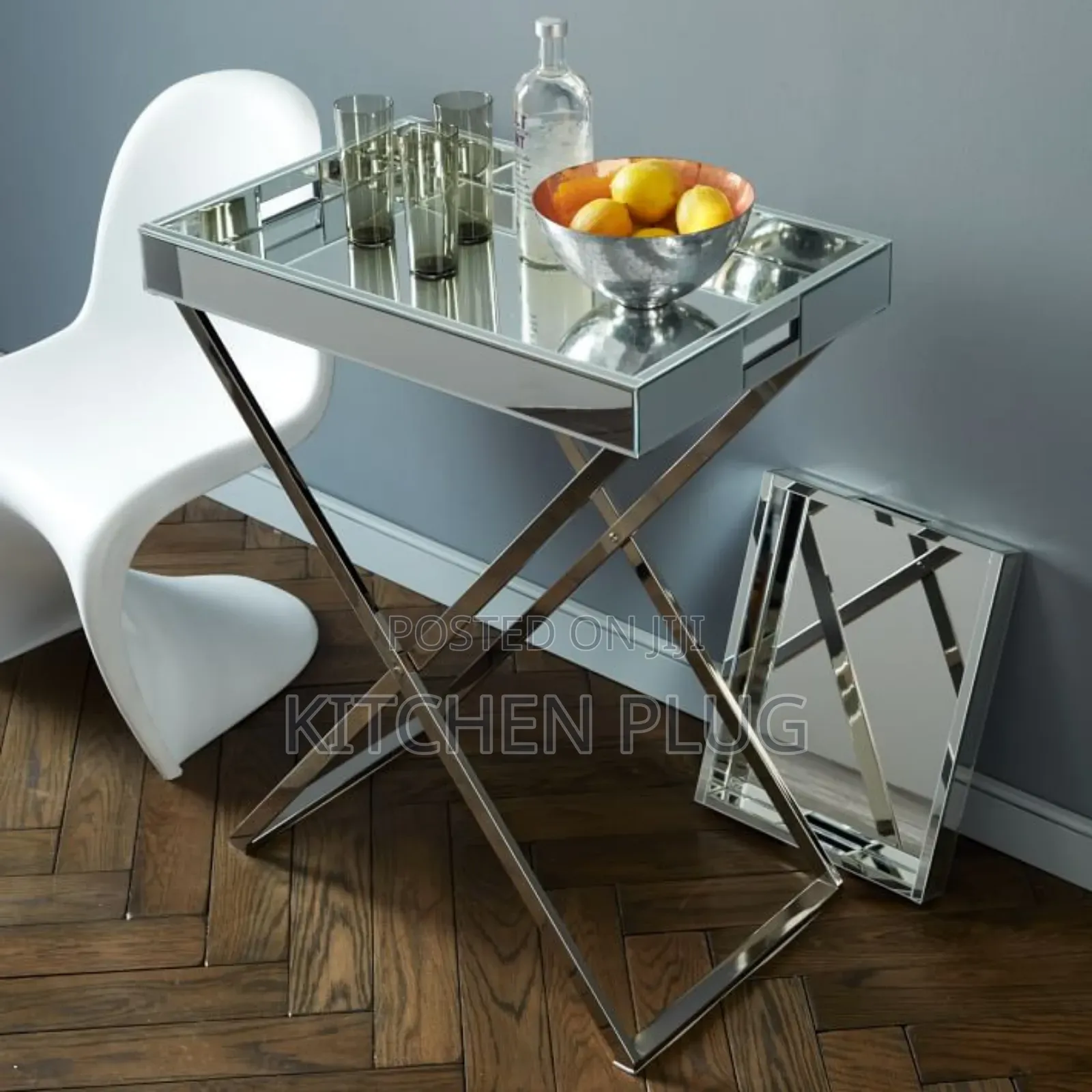 Mirrored Tray Table