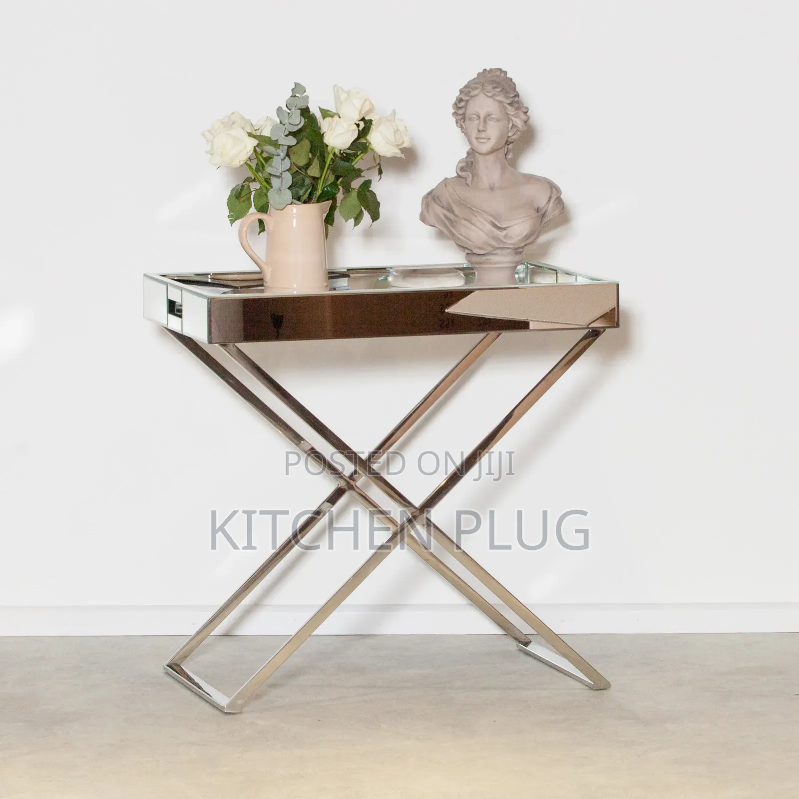 Mirrored Tray Table