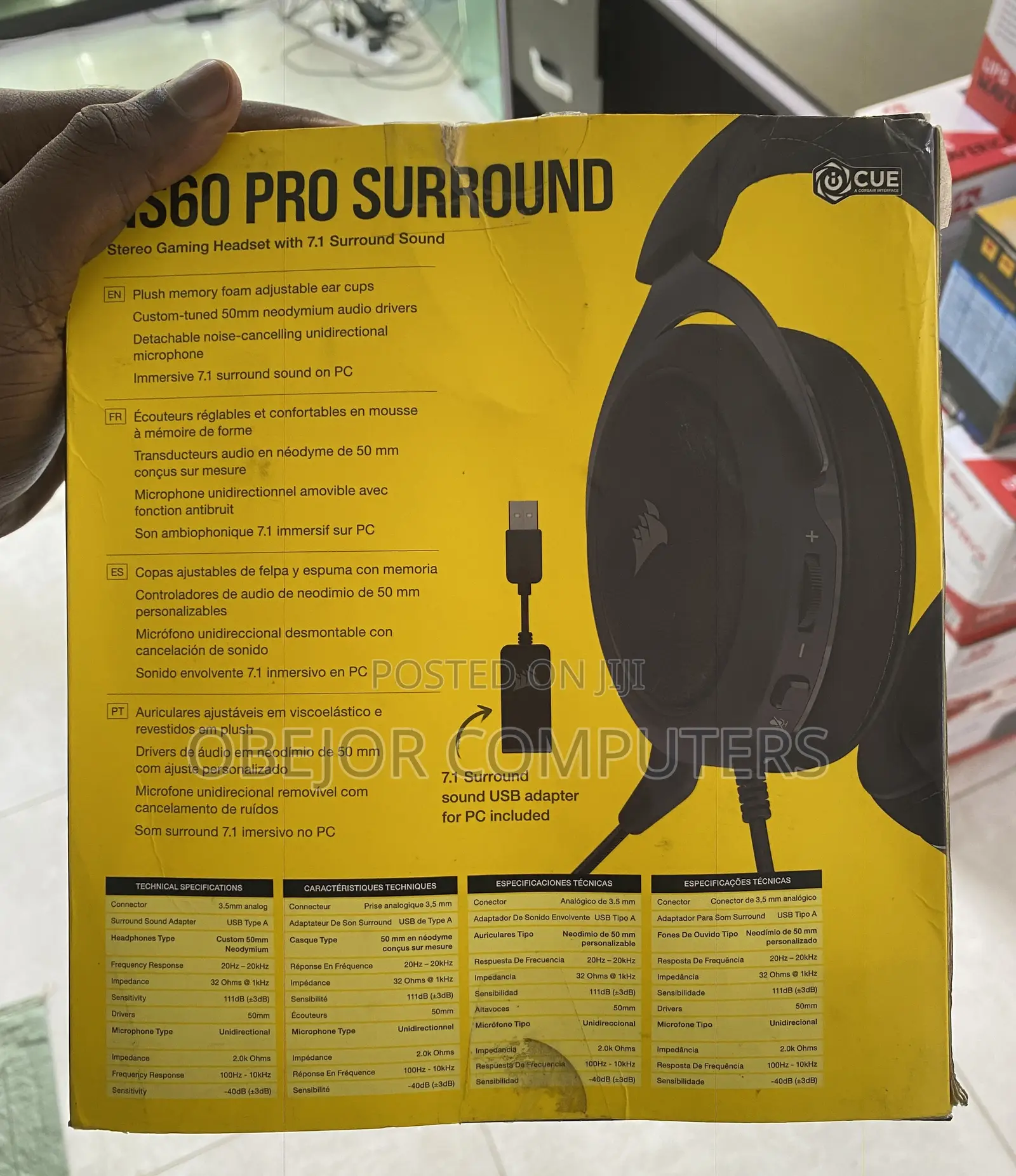 Corsair Hs60 Pro 7.1 Virtual Surround Sound Gaming Headset