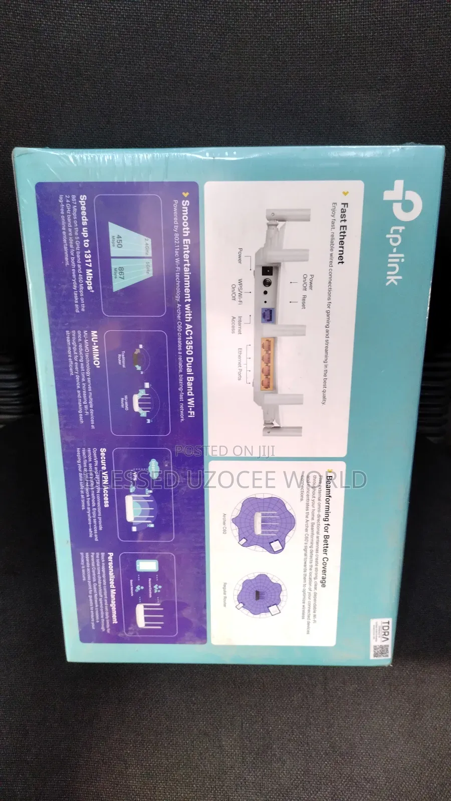 Tplink Archer C60 Ac1350 Wifi Dual Band Mu-Mimo Router