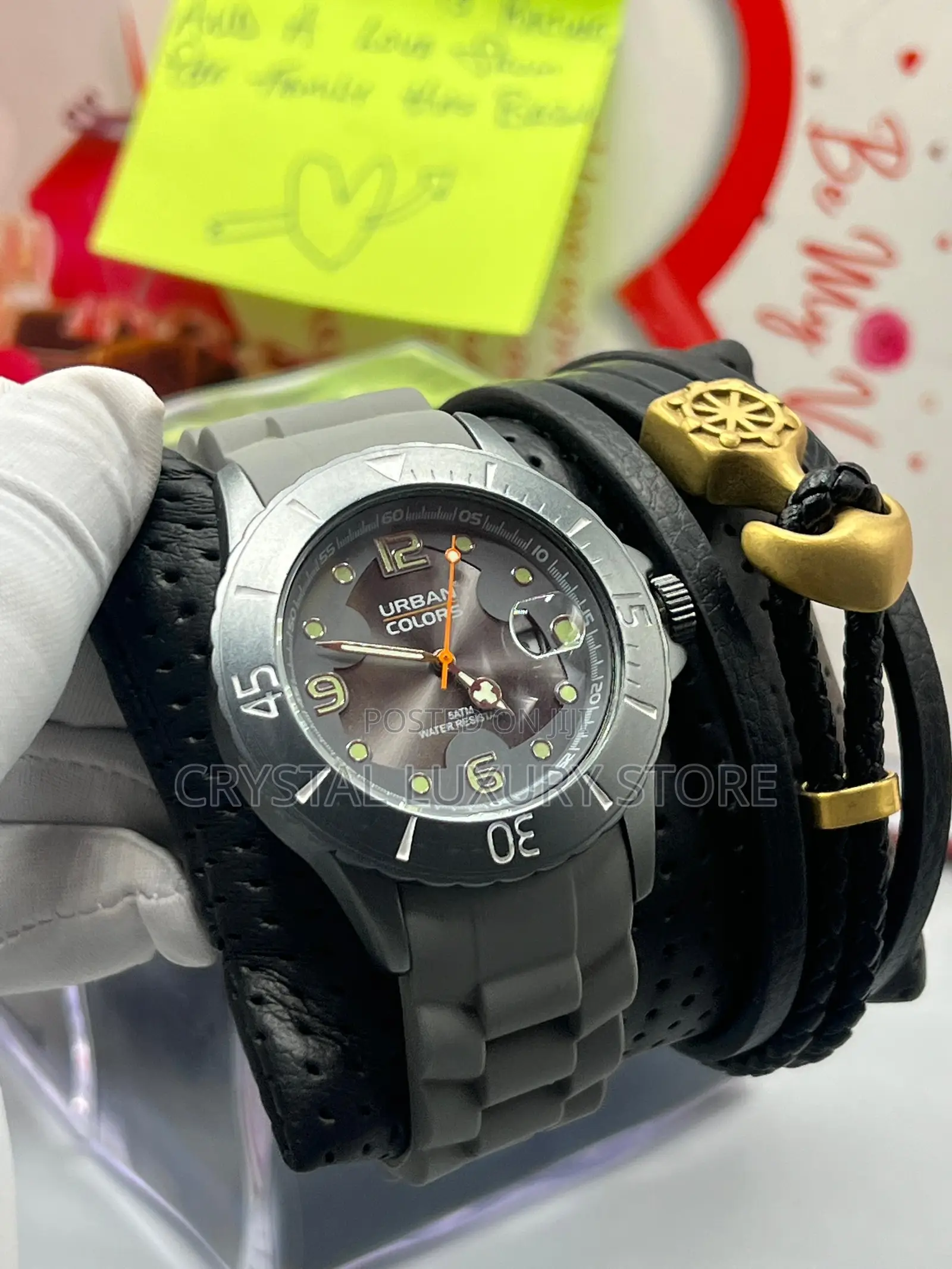Urban Colors Quality Men Rubber Strap Wristwatch