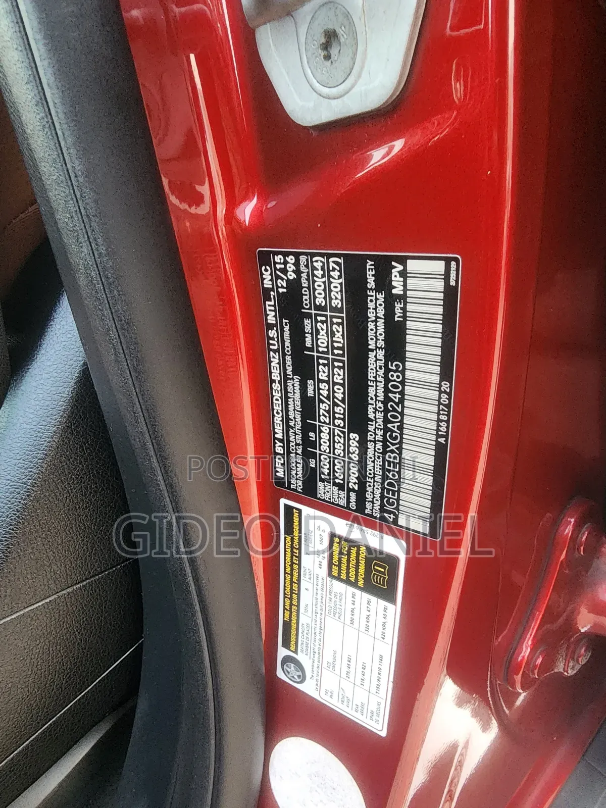 Mercedes-Benz GLE-Class AMG GLE 43 4MATIC 2016 Red