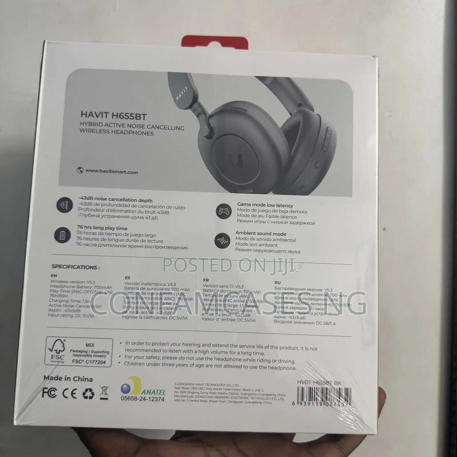 Havit H655bt Active Noise Cancelling Wireless Headphone