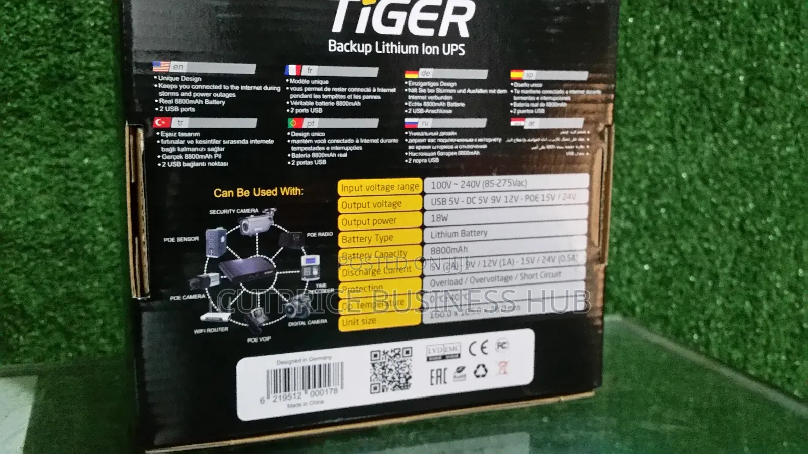 Tiger Ups 5v 9v 12v Router Powerbank 8800mah