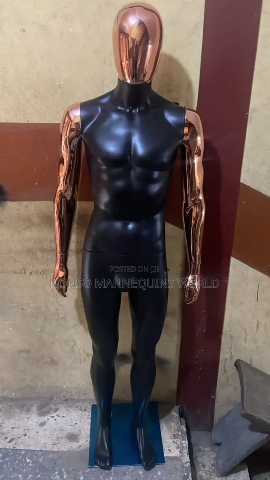 Black & Rose Gold Faceless Male Complete Dummy